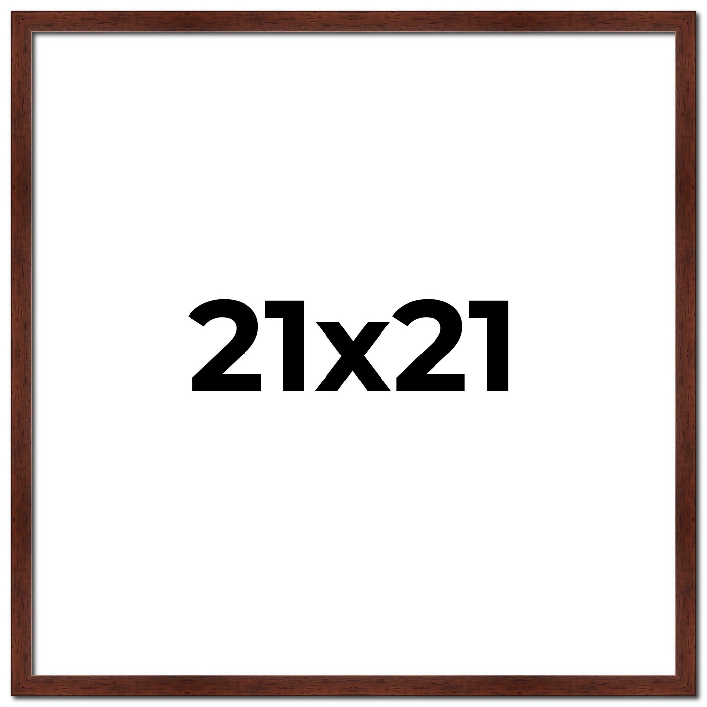 Square Classic Modern Brown Picture Frame - UV Acrylic, Foam Board Backing, Hanging Hardware