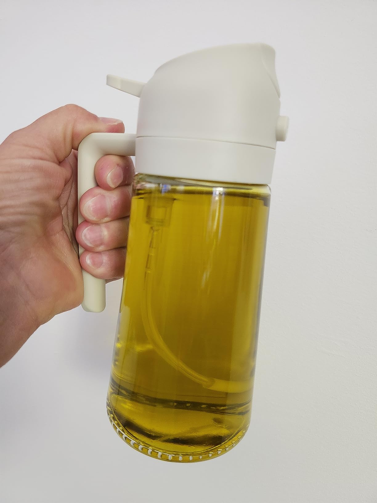 2 in 1 oil dispenser and oil sprayer for Cooking Bottle for Kitchen Air Fryer, Salad Olive Oil Sprayer