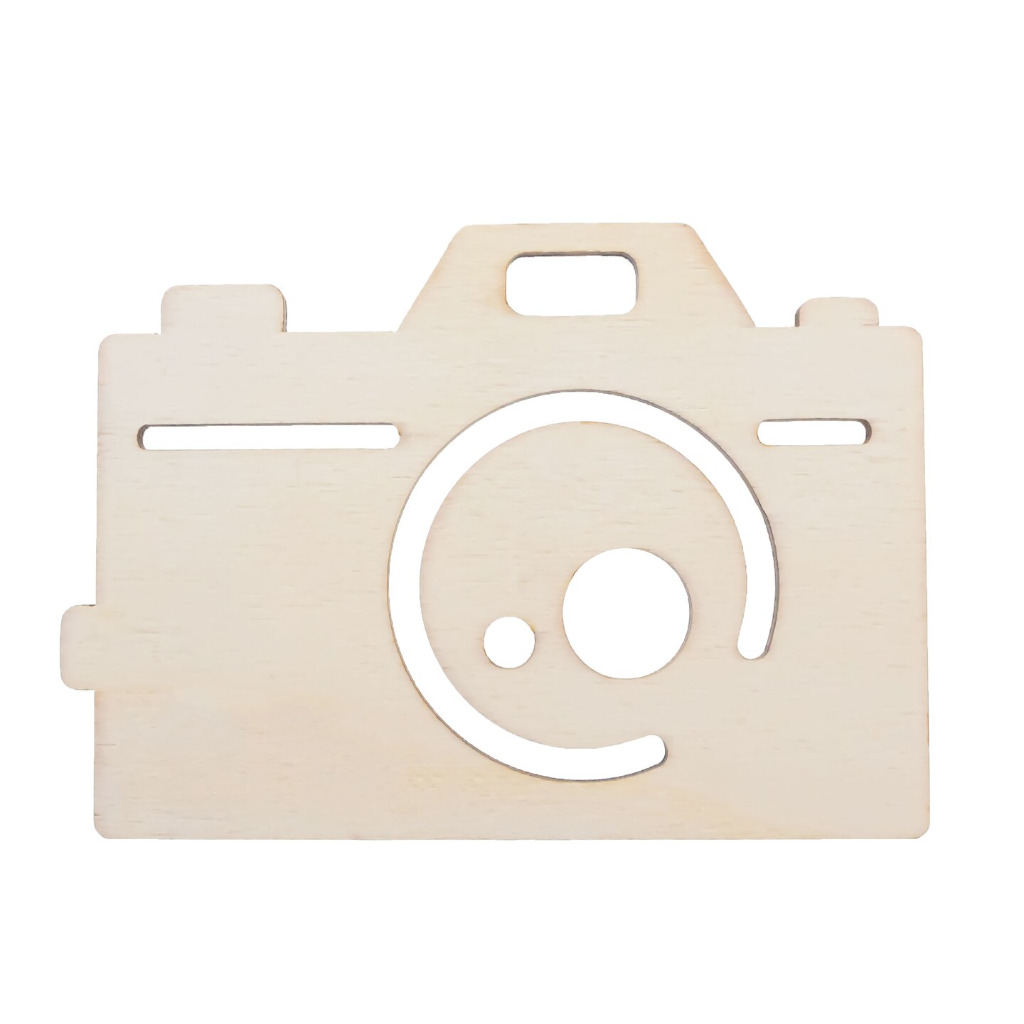 Unfinished Wooden Camera Cutout DIY Craft 4.85 Inches
