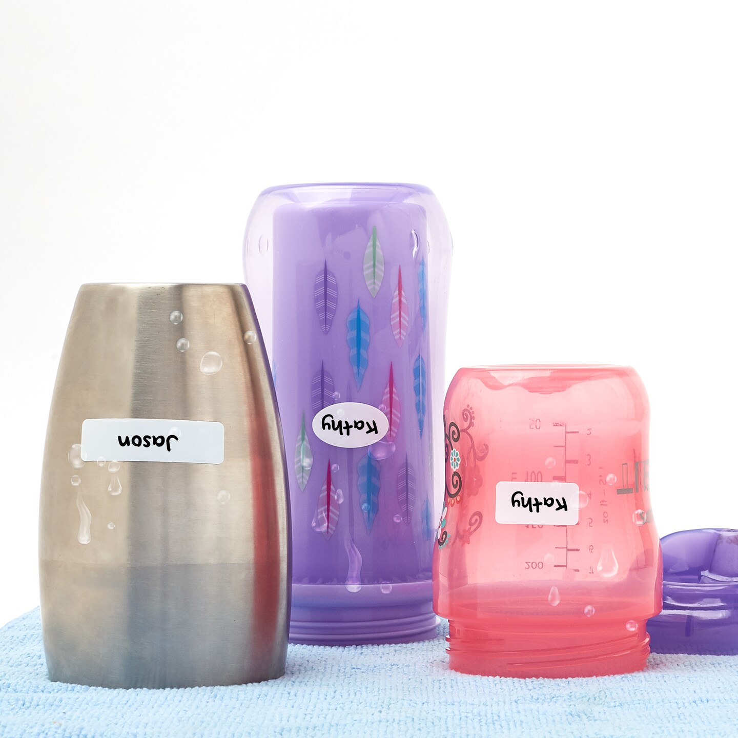 Avery No-Iron Fabric Labels, Assorted Shapes and Sizes, Washer and Dryer-Safe Waterproof Labels, Non-Printable, 45 Blank Labels Total (40700)