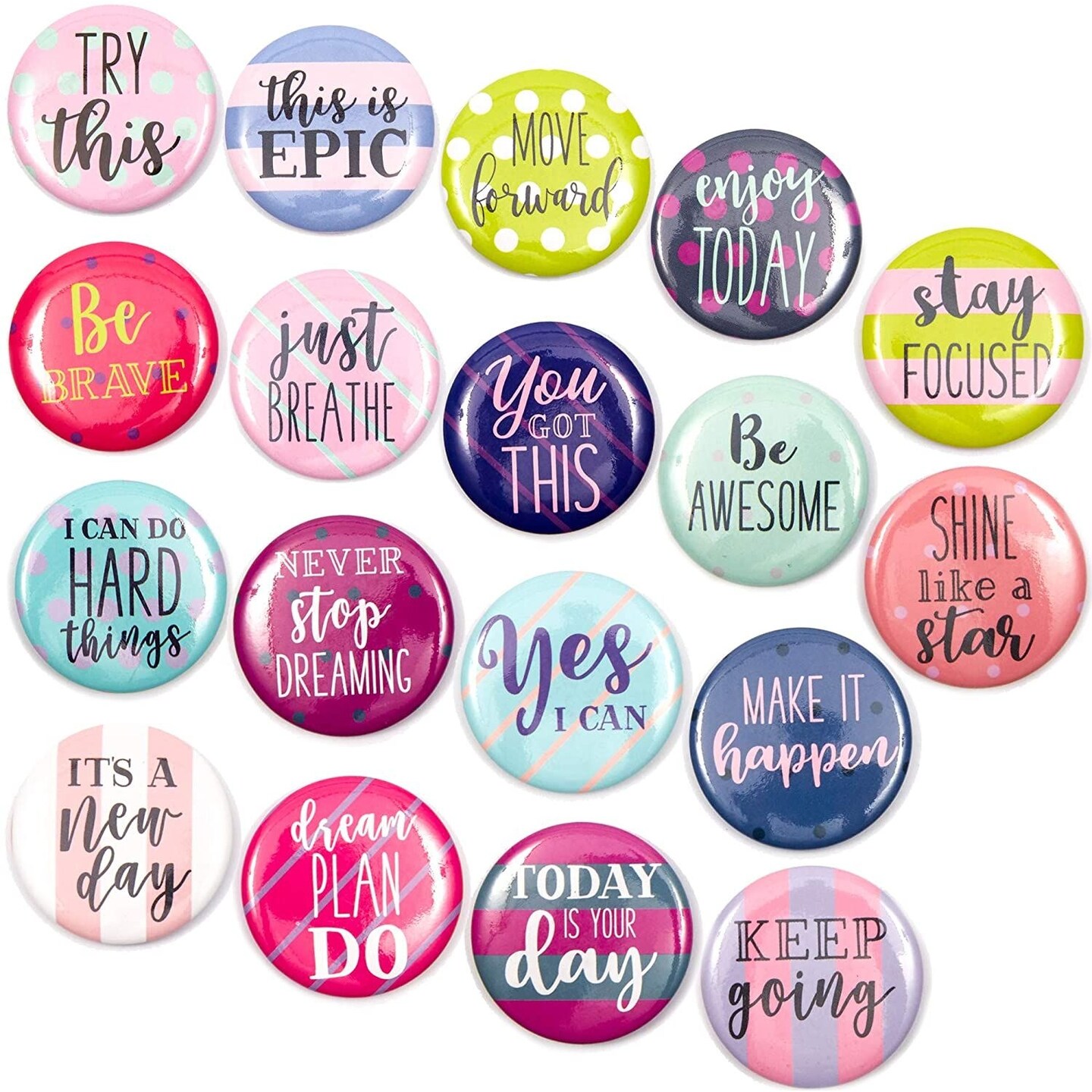 18 Pack Colorful Inspirational Magnets for Work, Refrigerator ...