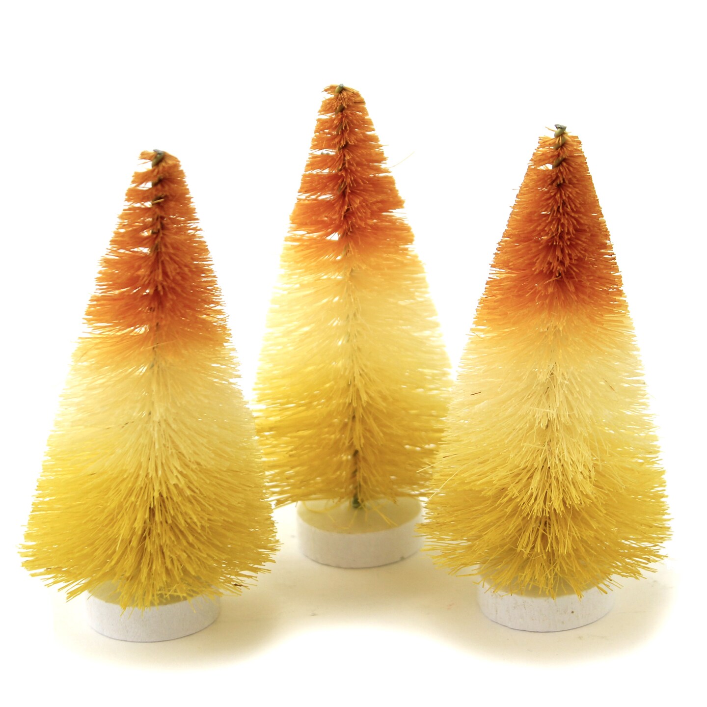 Bethany Lowe 3.75 In Candy Corn Mini Bottle Brush Halloween Decorative ...