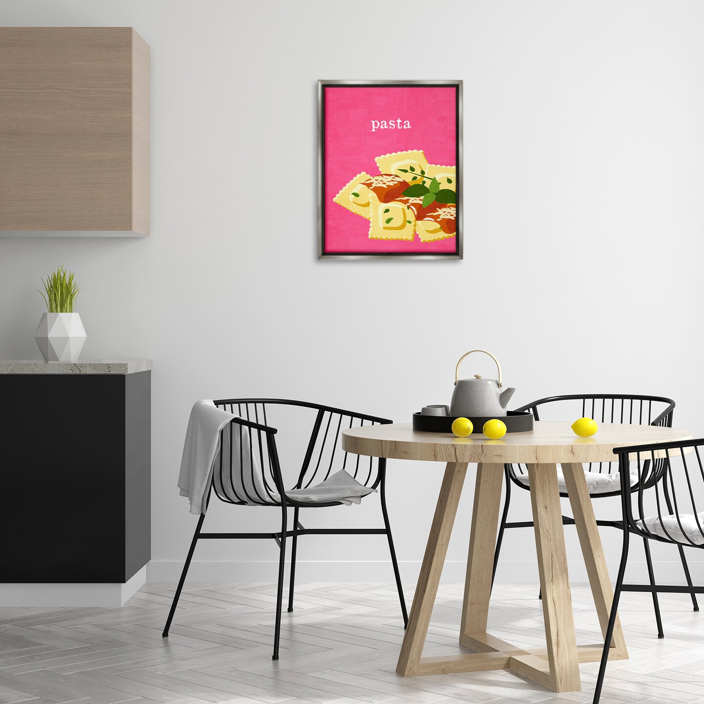 Stupell Industries Ravioli Pasta Dish Floating Frame Design by Kim Allen