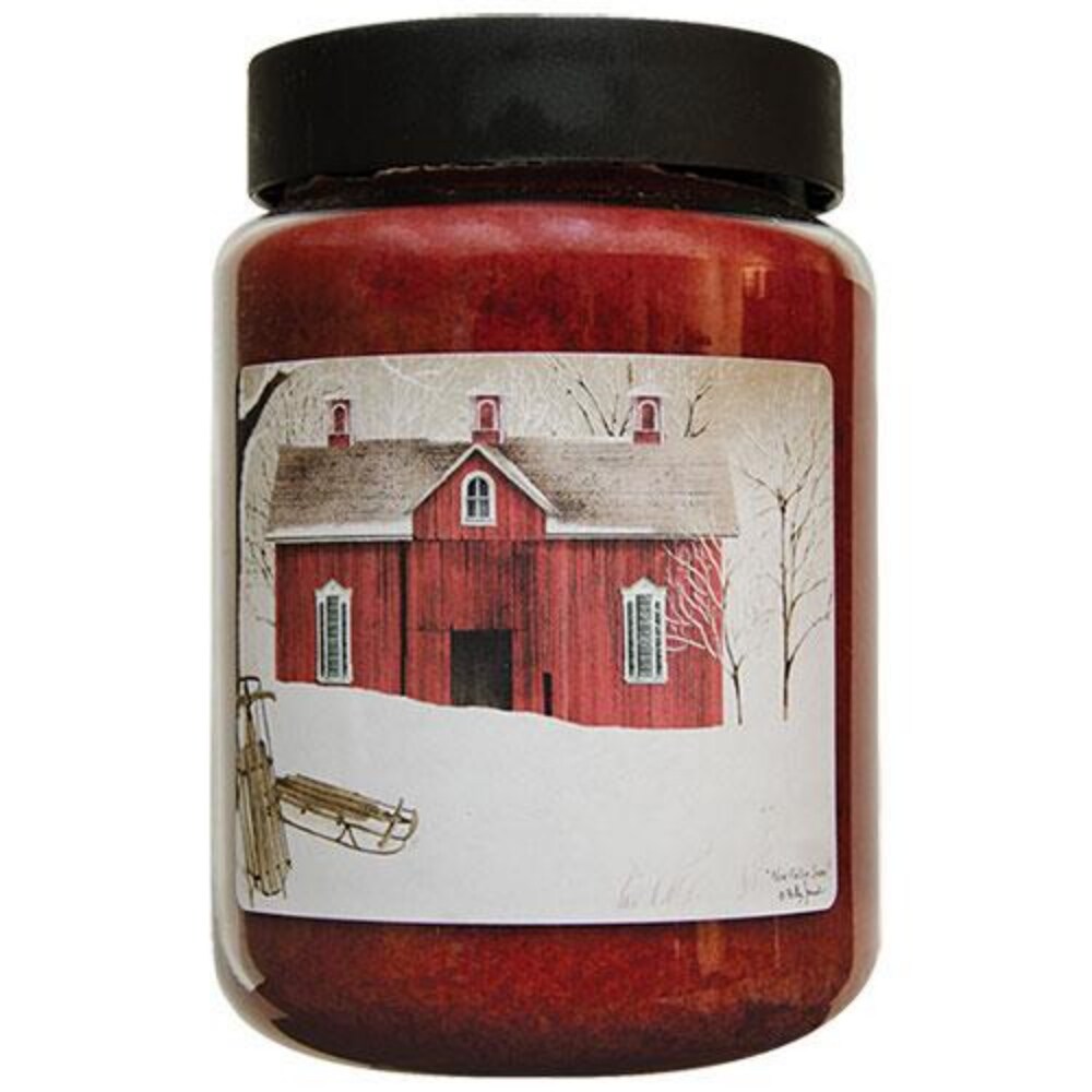 Fallen Snow Jar Candle Mulled Cider Scent 26oz Long Burn Time 120 Hours