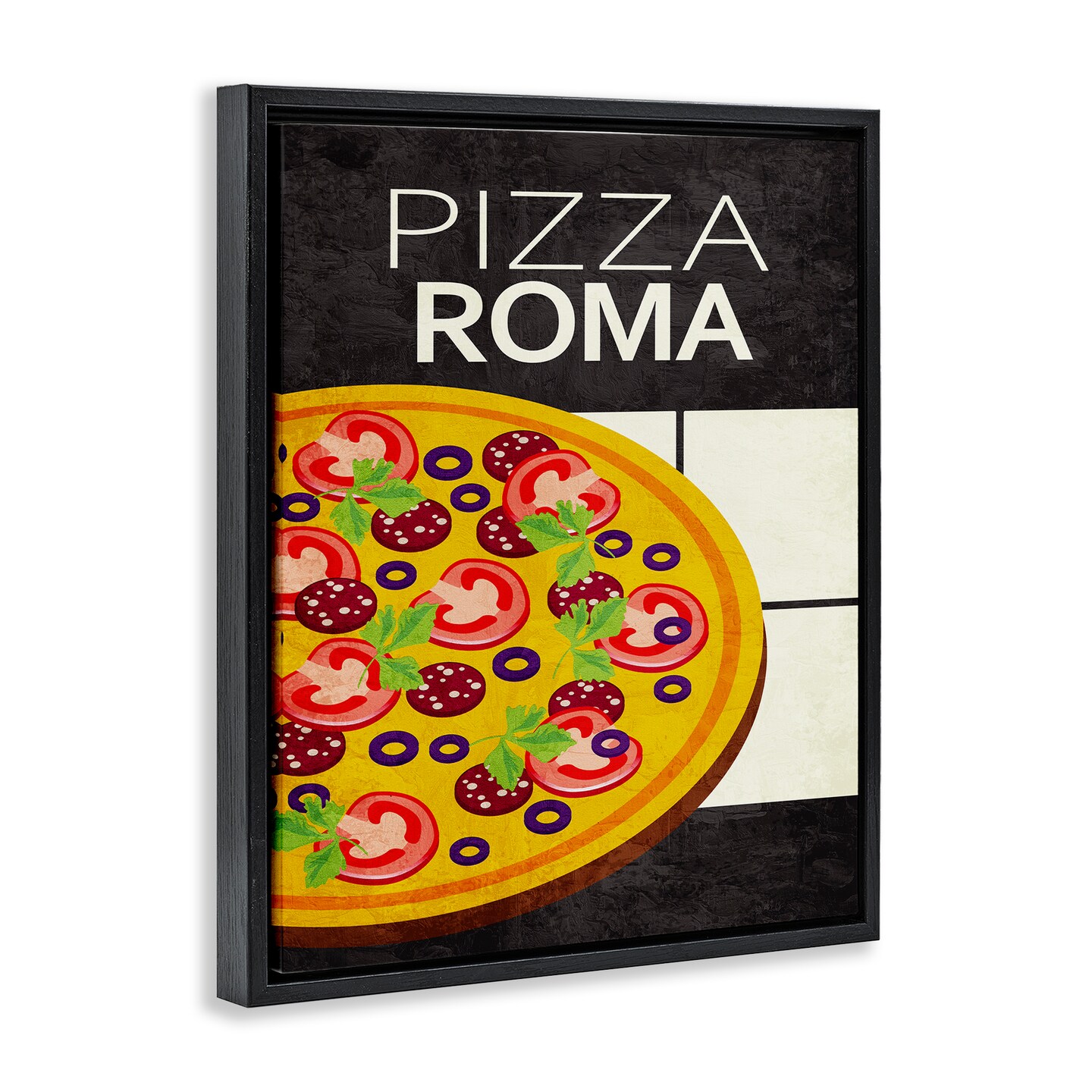 Stupell Industries Pizza Roma Classic Kitchen Floating Frame Design by Kim Allen
