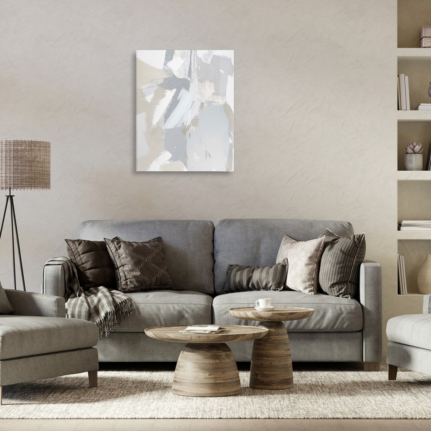 Stupell Industries Neutral Tones Grey & Beige Canvas Design by Rachel Springer