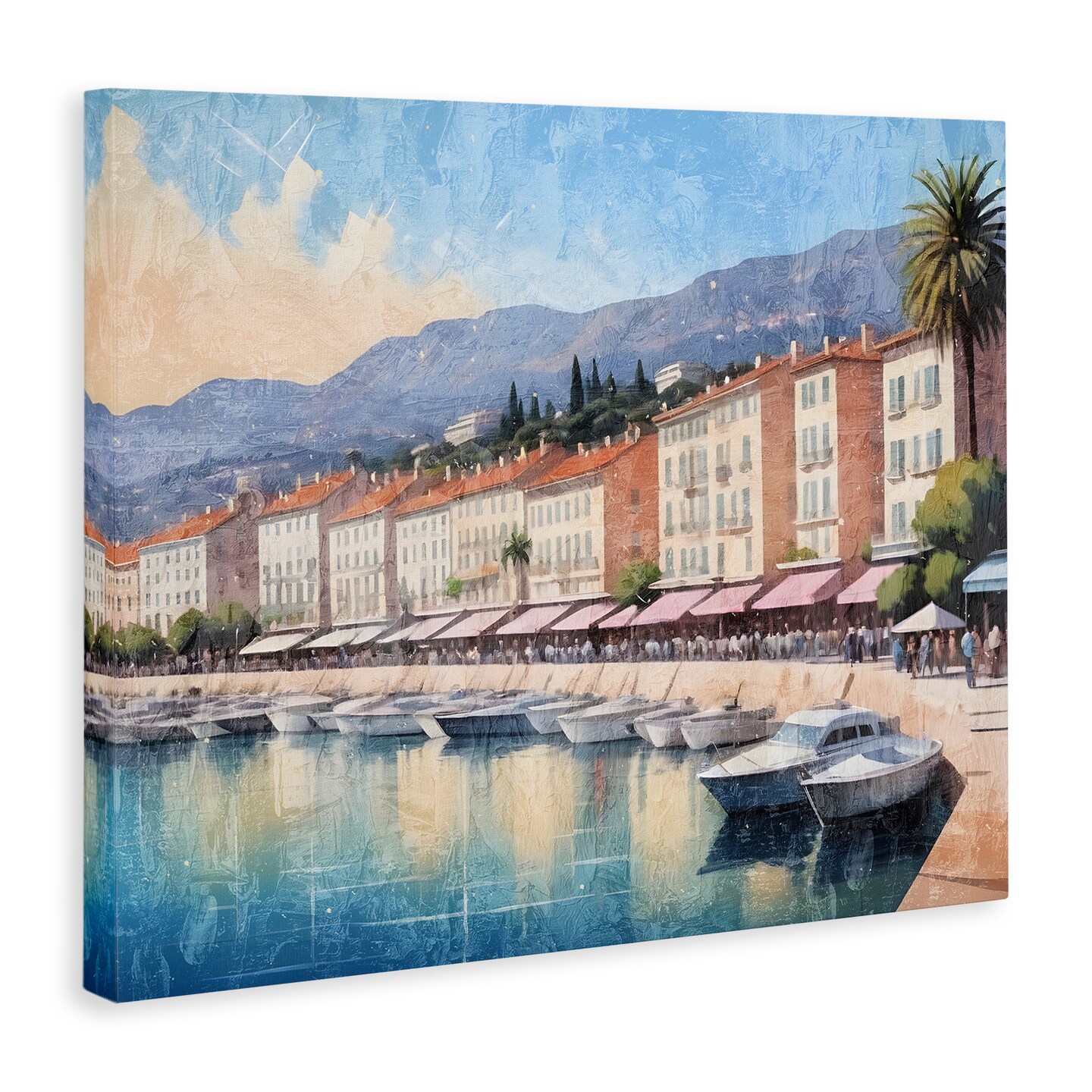Stupell Industries Quaint Seaside Marina Canvas Design by Kim Allen