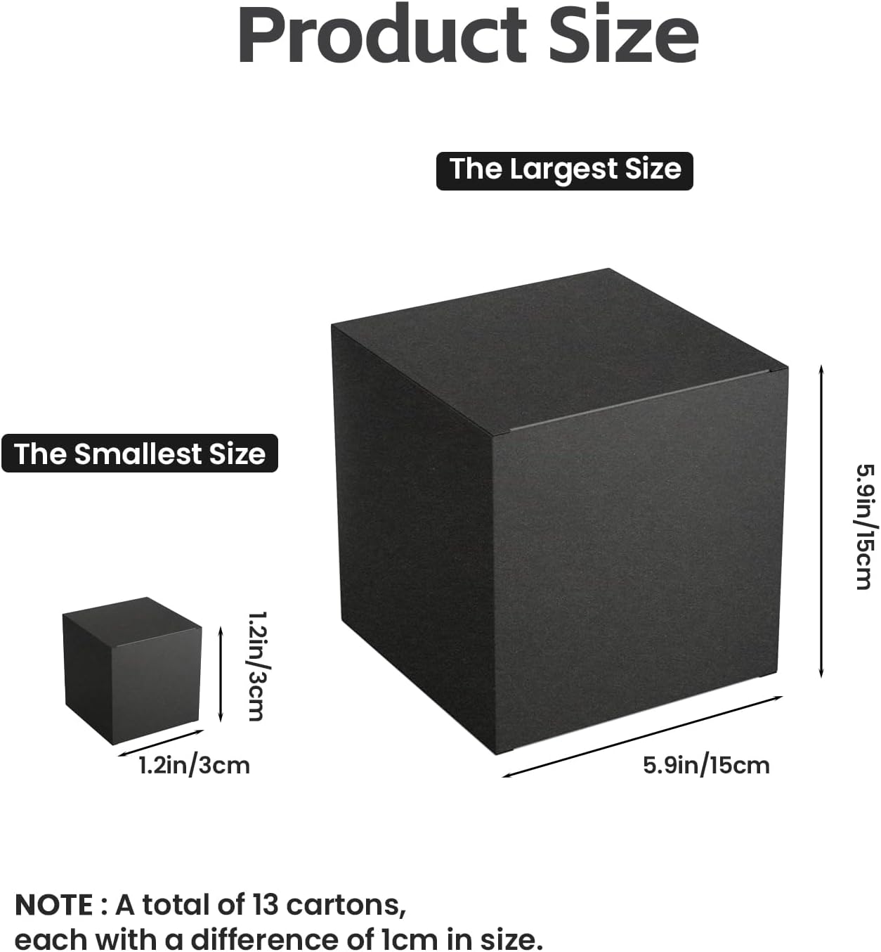 Prank Gift Box, 13PCS Stackable Surprise Nesting Boxes Prank Package Set for Birthday Weddings Anniversaries Christmas, Funny Gag Gifts for Kids and Adults(1.2-5.9IN)