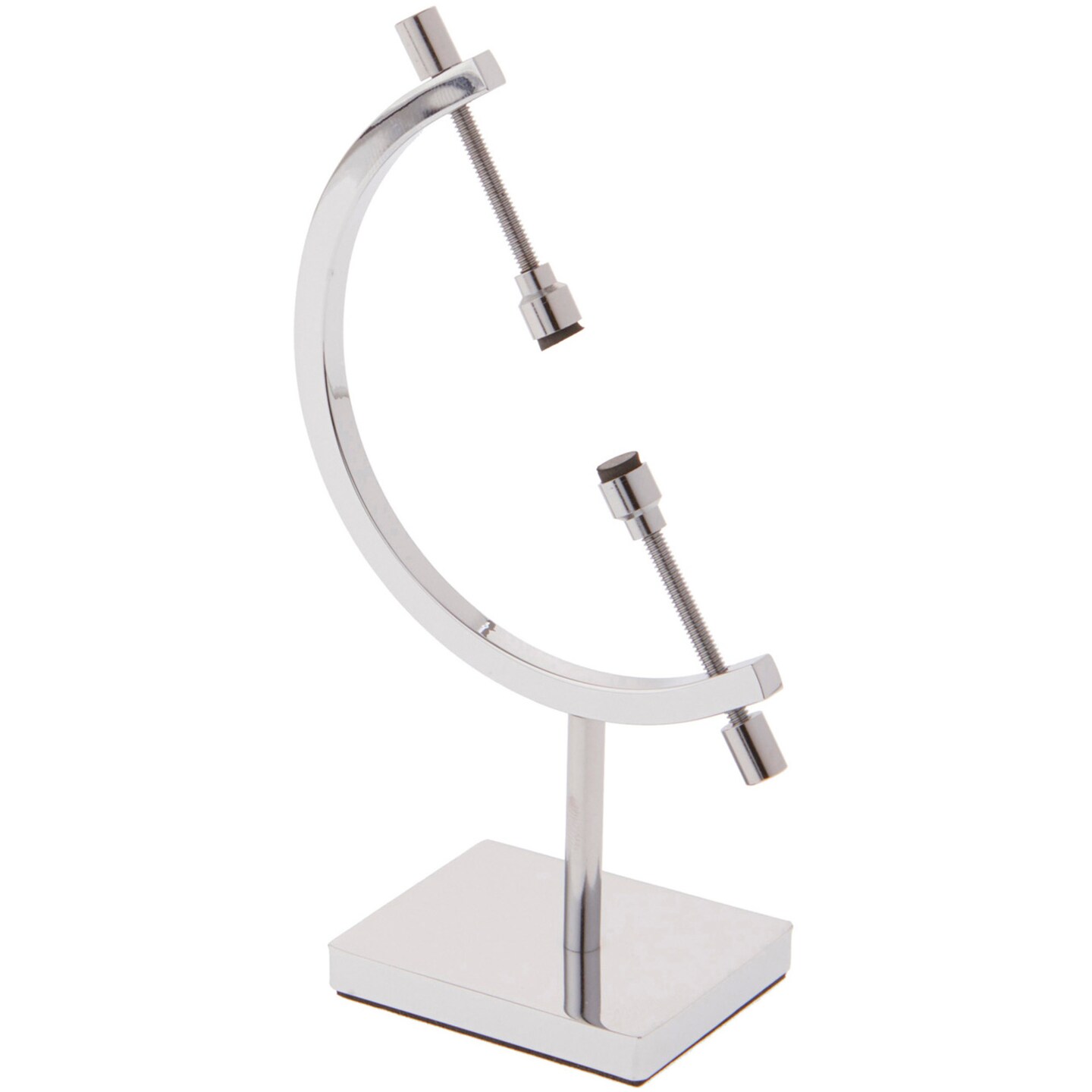 Bard's Chrome Sphere Holder Caliper Stand, 5.25" H x 3" W x 1.5" D (For 0.4375" to 2.375" Items)