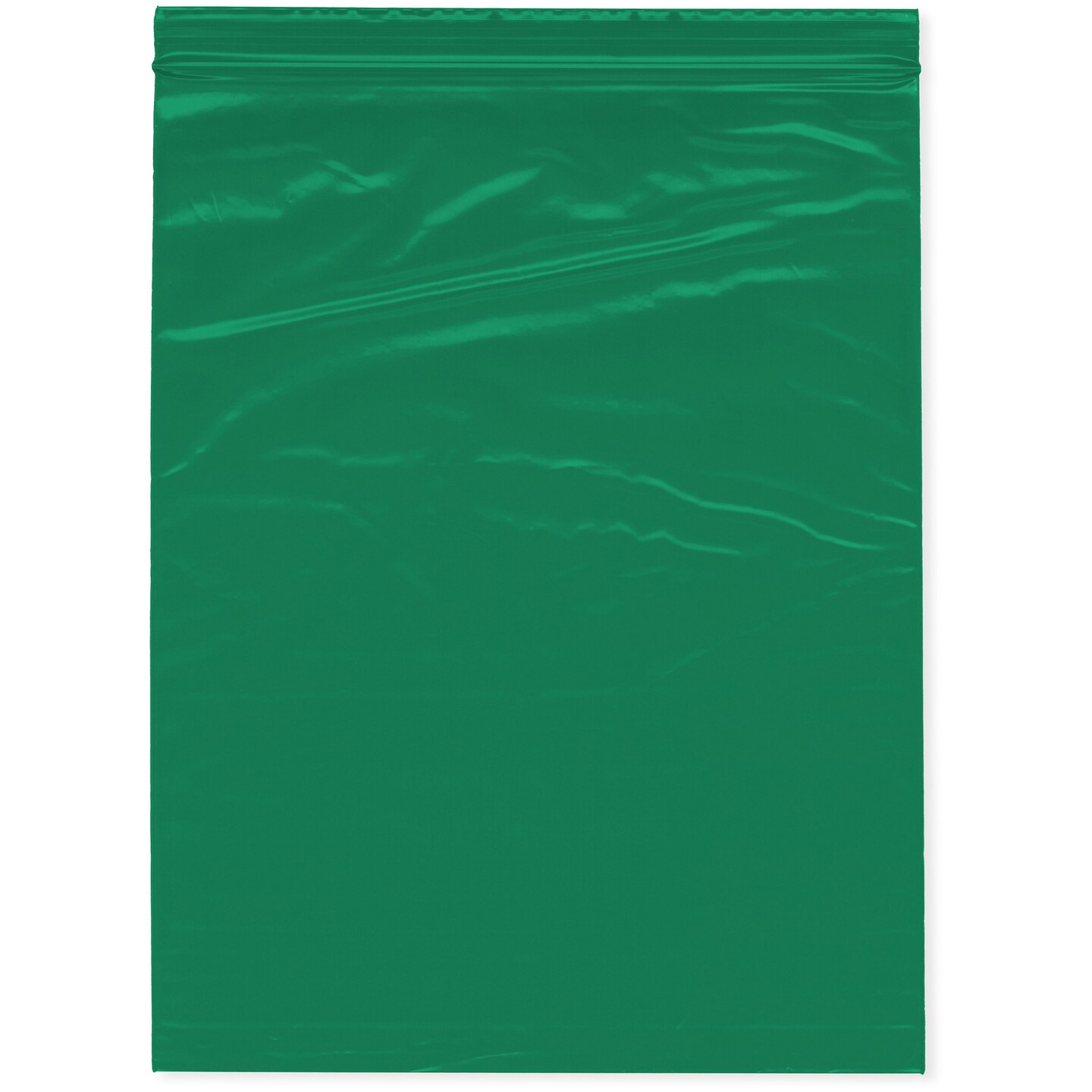 Plymor 8&#x22; x 10&#x22;, Green 2 Mil Zipper Reclosable Plastic Bags