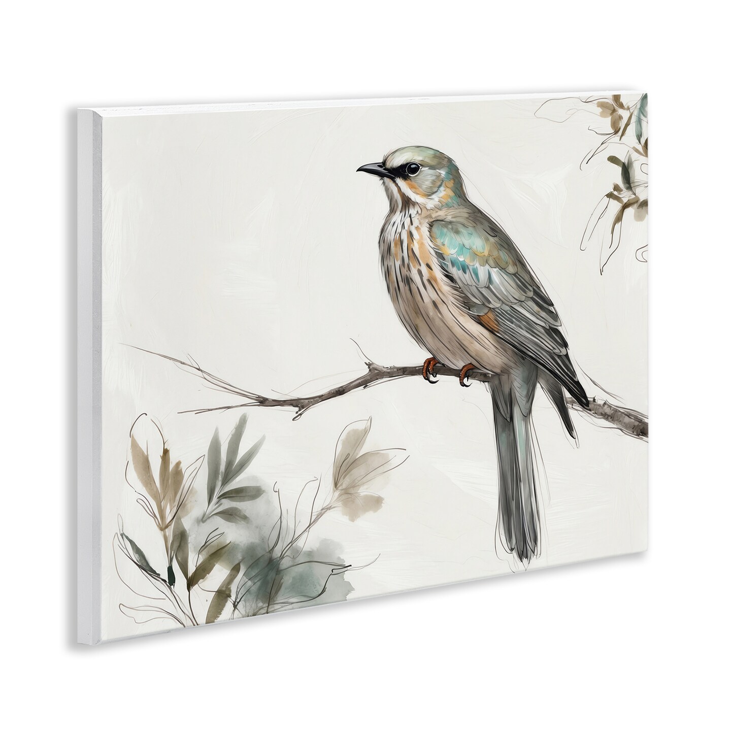 Stupell Industries Stoic Bird Wildlife Study Wall Plaque Design by LSR Creative Studio