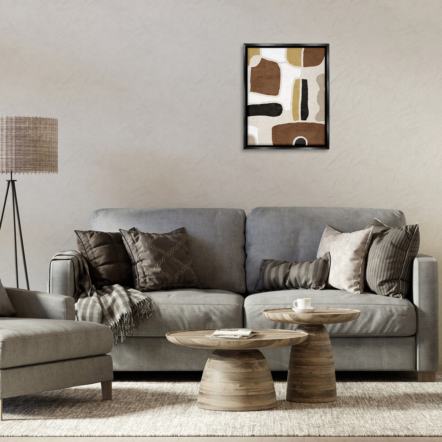 Stupell Industries Earthy Organic Shapes Floating Frame Design by Amber Sterling