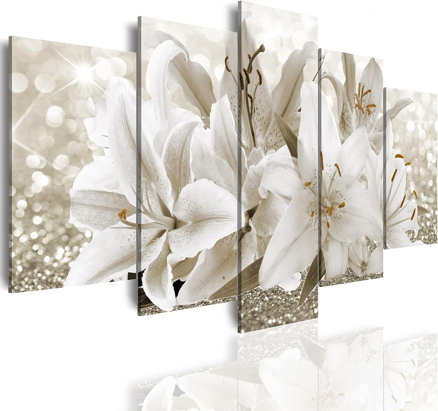 Arts Modern Flower Theme Wall Art - Abstract Orchid Canvas Wall Decor Flower Abstract Painting Still Life Canvas Wall Art for Home Decor (I,Oversize 80x40inch)