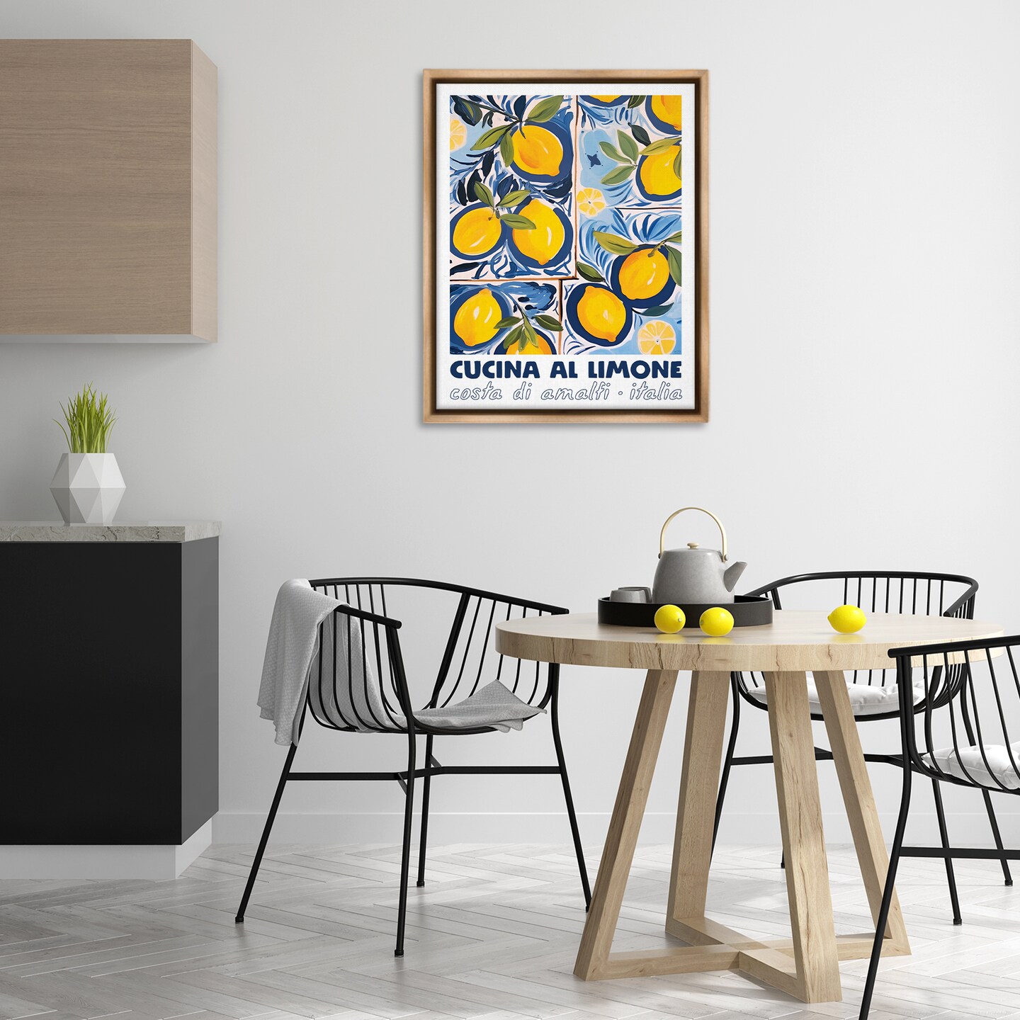 Stupell Industries Bright Mediterranean Lemons Floating Frame Design by Lux + Me Designs