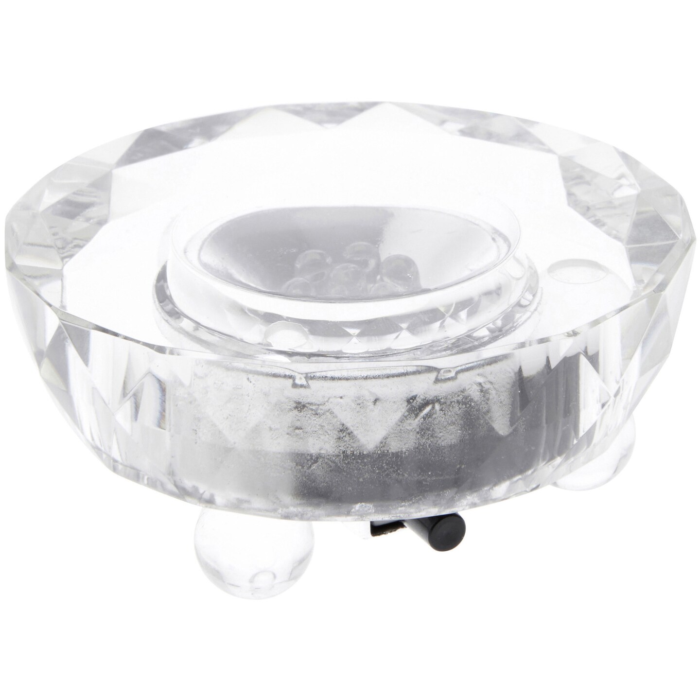 Bard&#x27;s Clear Round LED Lighted Display Base with White Light, 1.25&#x22; H x 3&#x22; W x 3&#x22; D