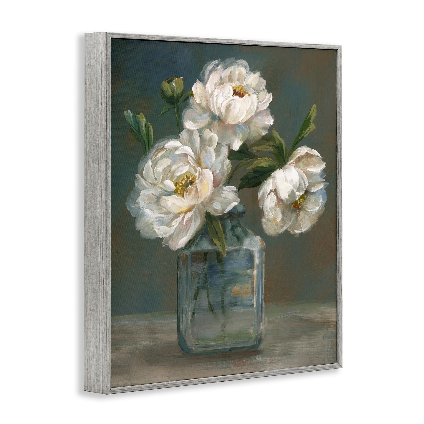 Stupell Industries Traditional White Flower Trio Framed Giclee