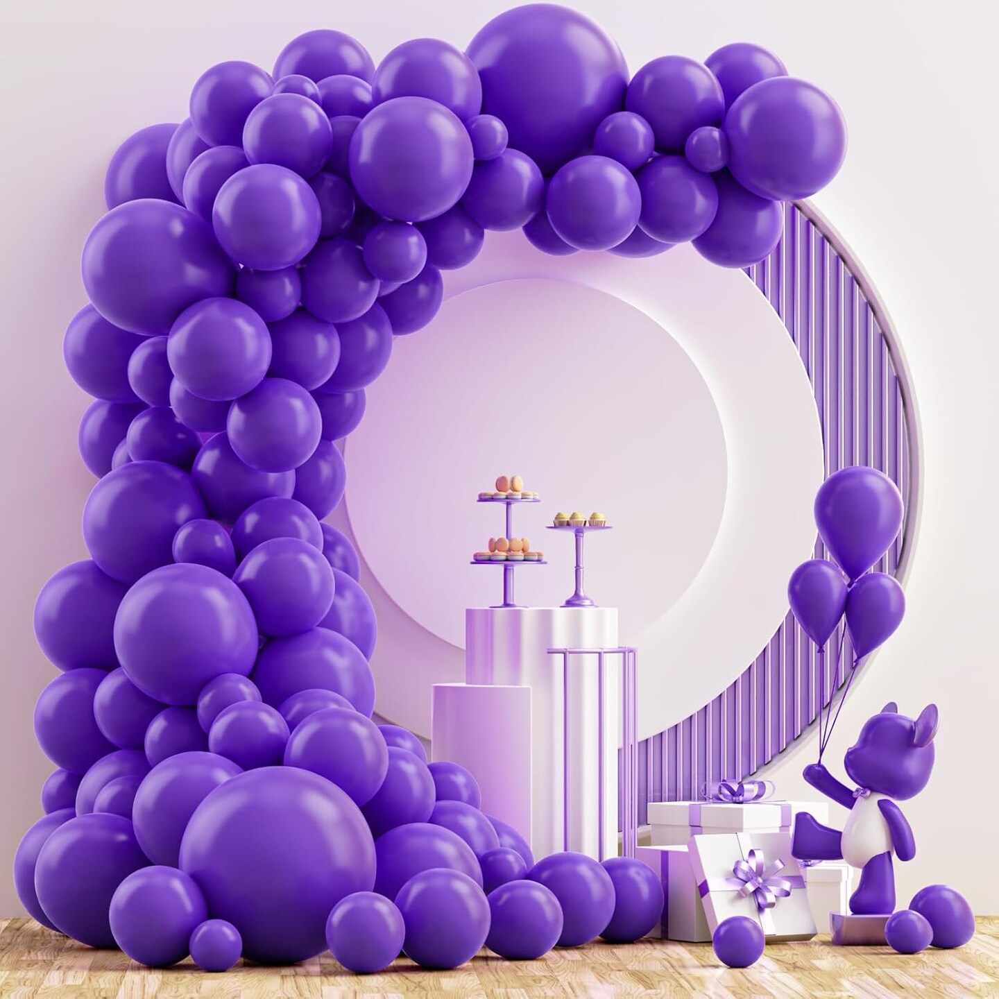 102PCS Red Latex Balloon Arch Kit