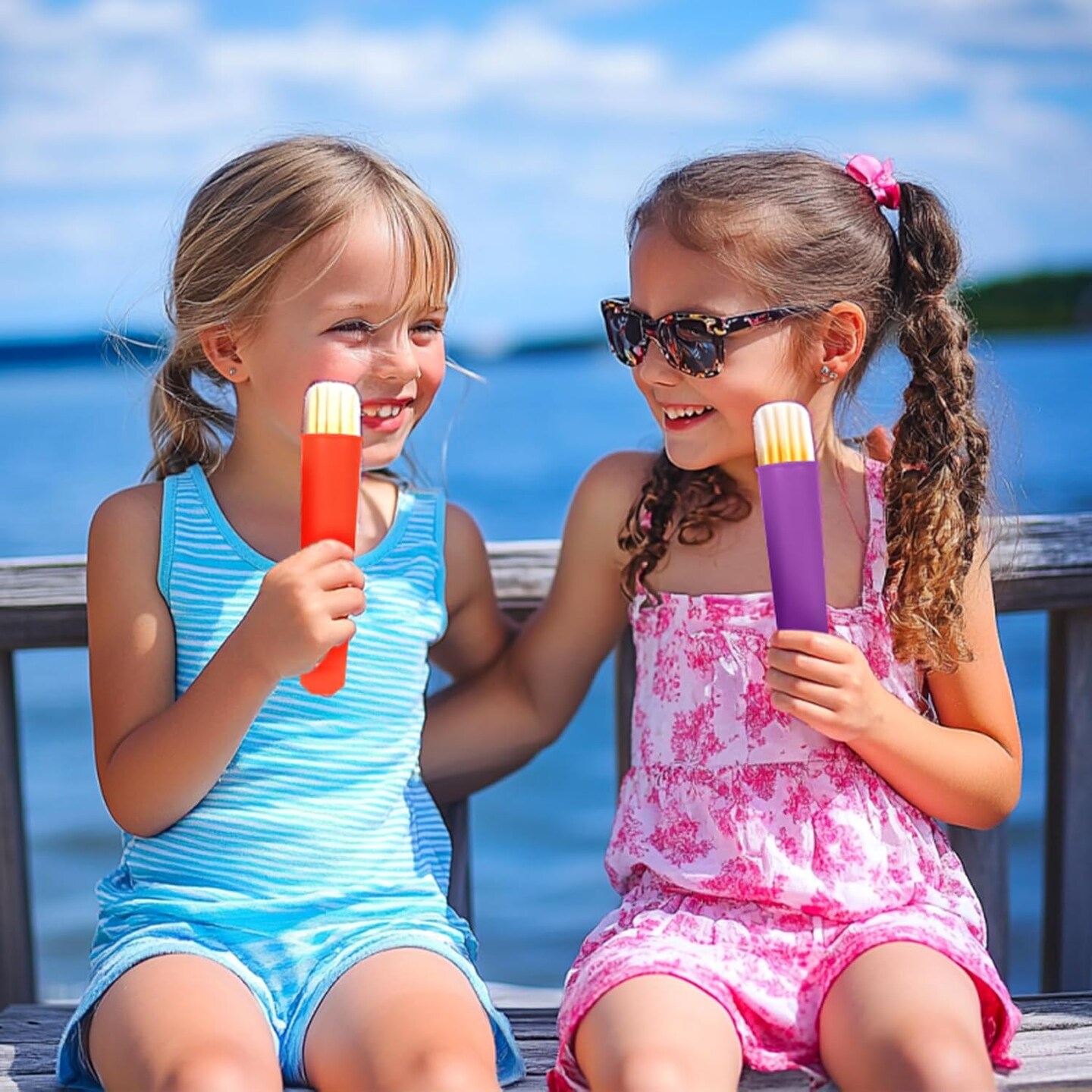 Silicone Popsicle Molds-8 Pack Silicone Popsicle Molds for Kids,Reusable Ice Pop Molds with Lids & Drip-Free Design,Perfect for Homemade Yogurt Sticks, Juice, Ice Candy, Snacks.