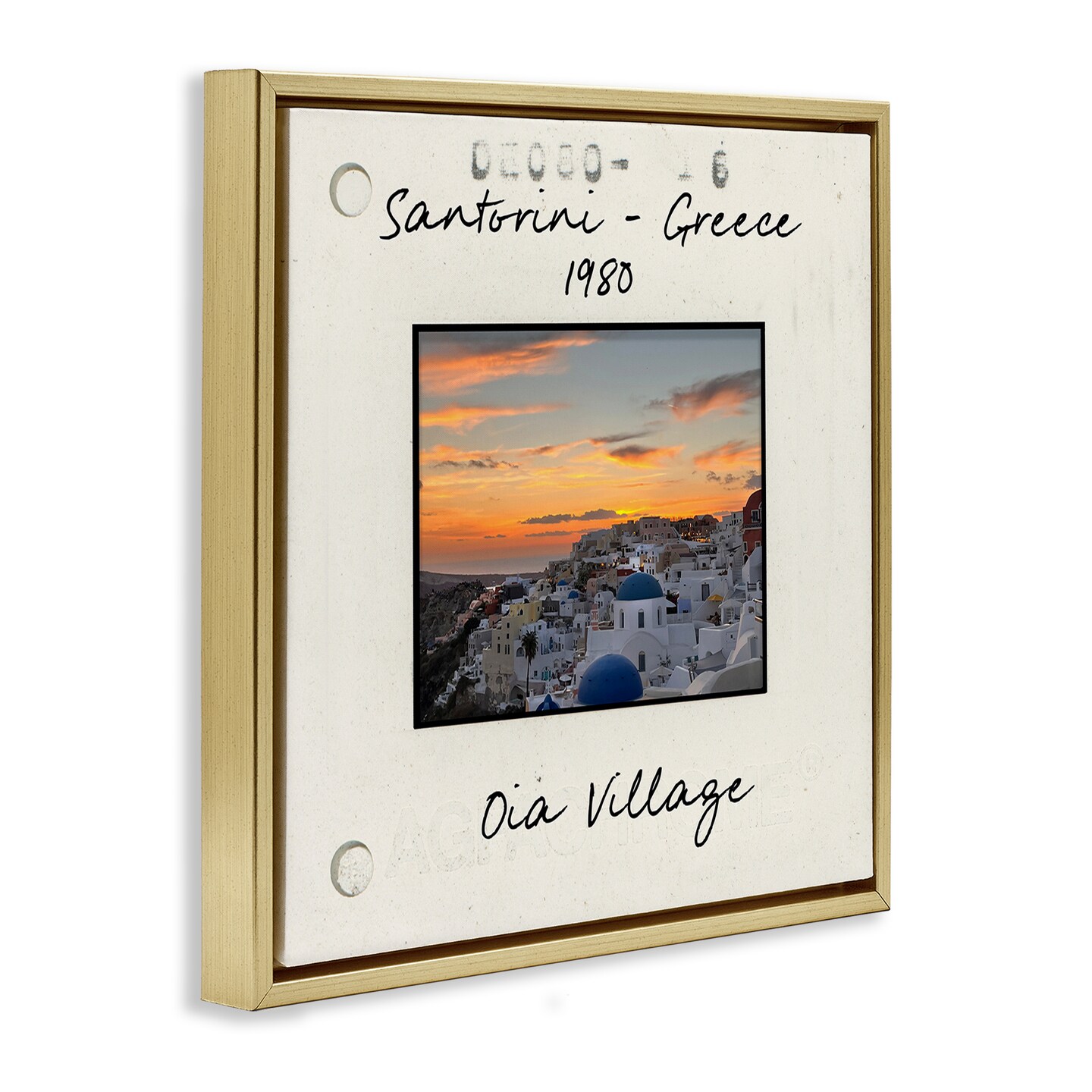 Stupell Industries Greece Travel City View Floating Frame Design by Val Rhodes