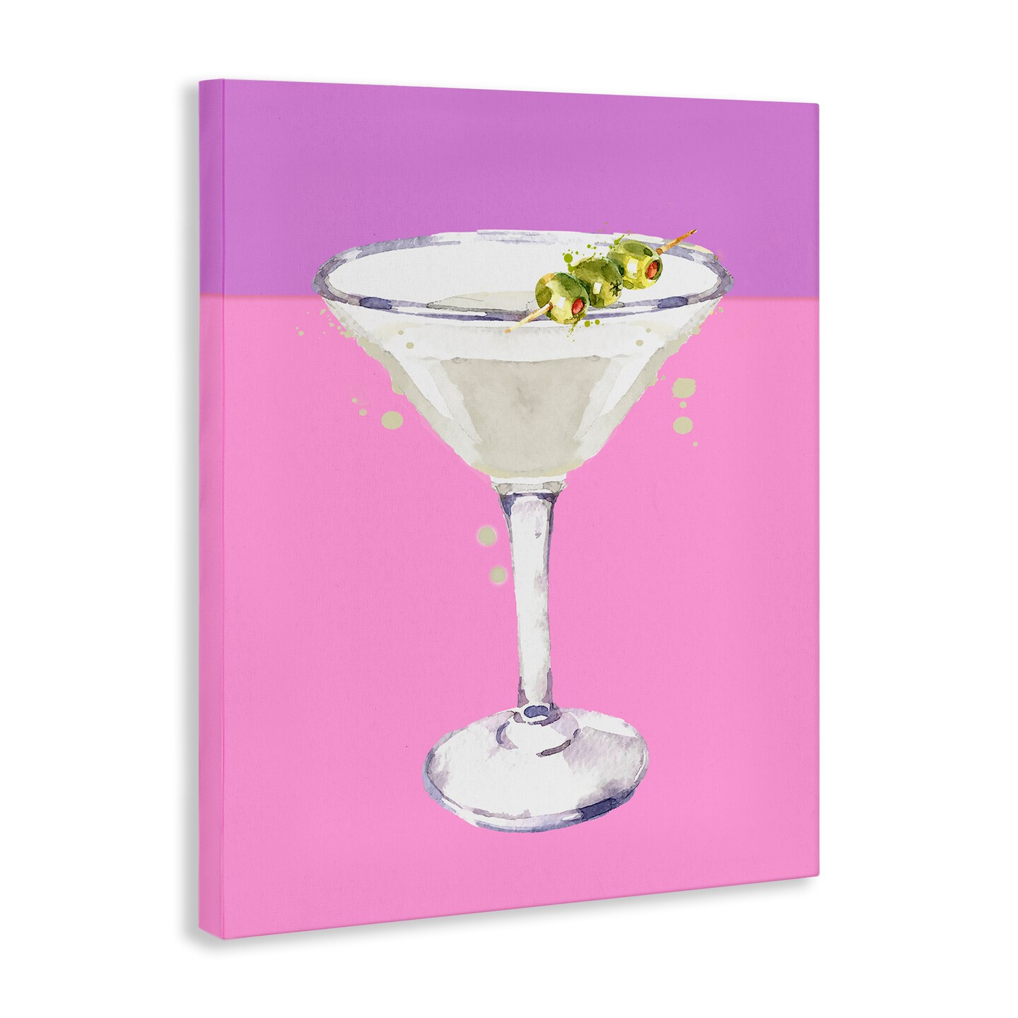 Stupell Industries Bright Olive Martini Canvas Design by Susan Jill