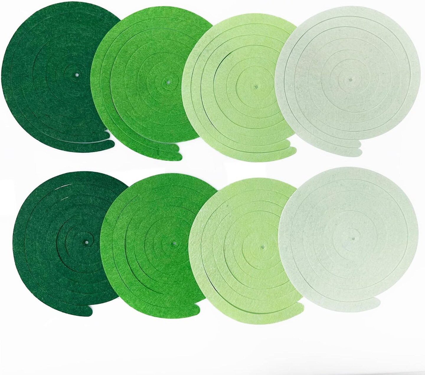 36Pcs Green Hanging Swirl Decorations Ombre Green Felt Swirl Streamer Spiral Ceiling Garland for Spring Summer Birthday Wedding Baby Shower Graduation Christmas St Patrick&#x27;s day Holiday Party Supplies