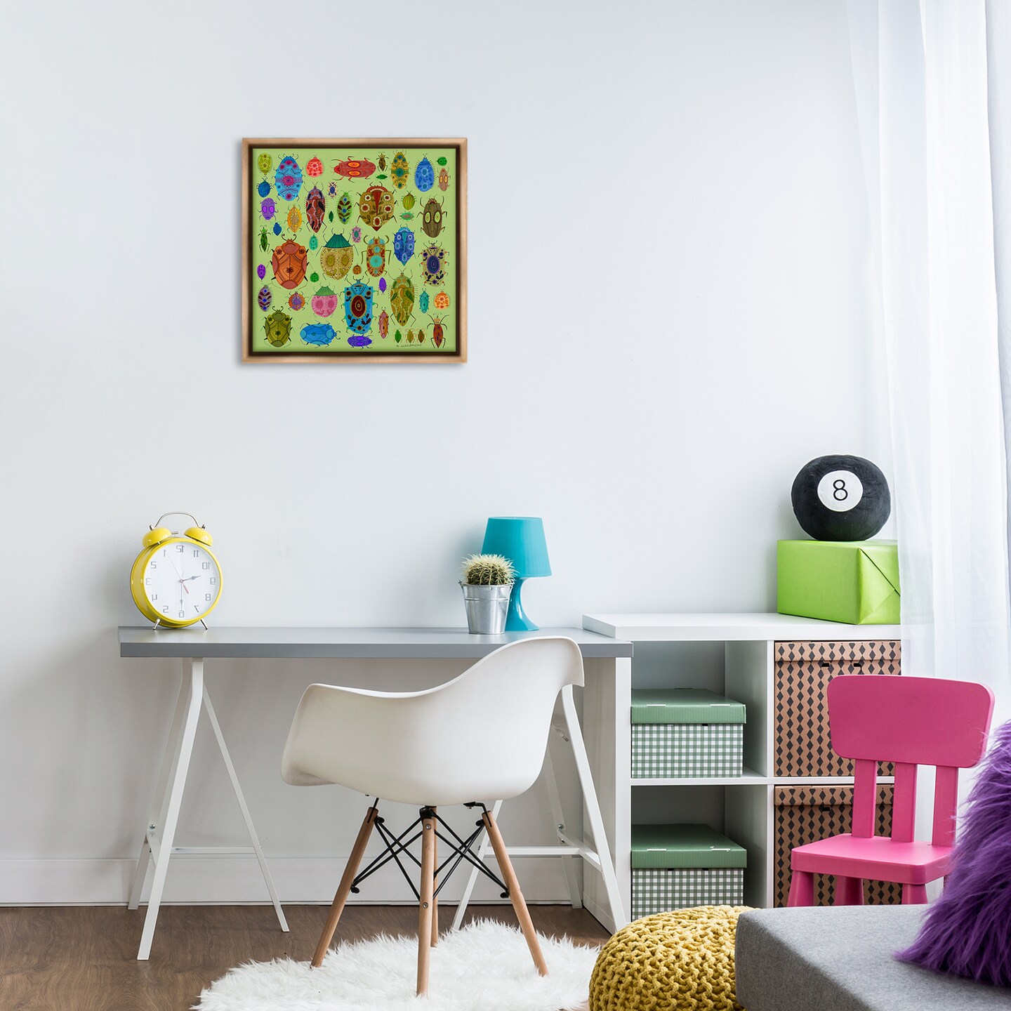 Stupell Industries Flowery Bugs &#x26; Insects Floating Frame Design by Kay Widdowson