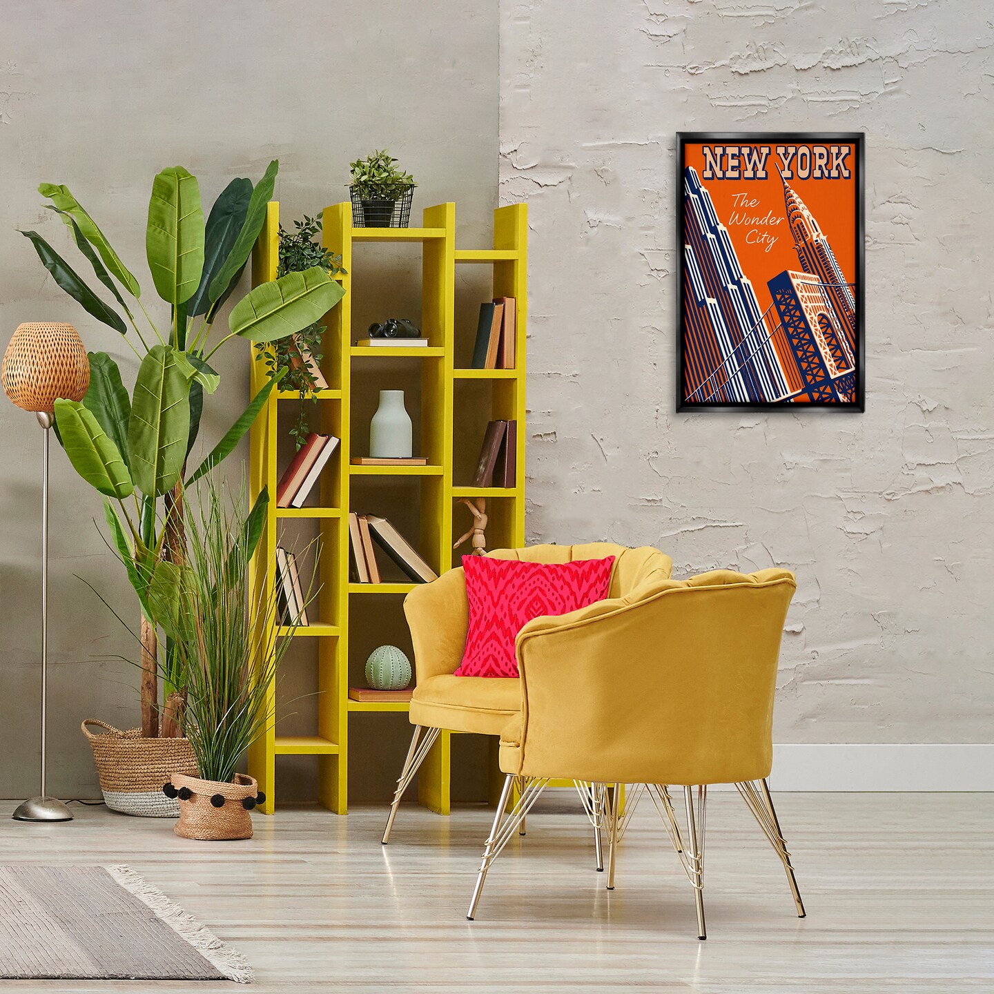 Stupell Industries New York The Wonder City Floating Frame Design by Marcus Jules