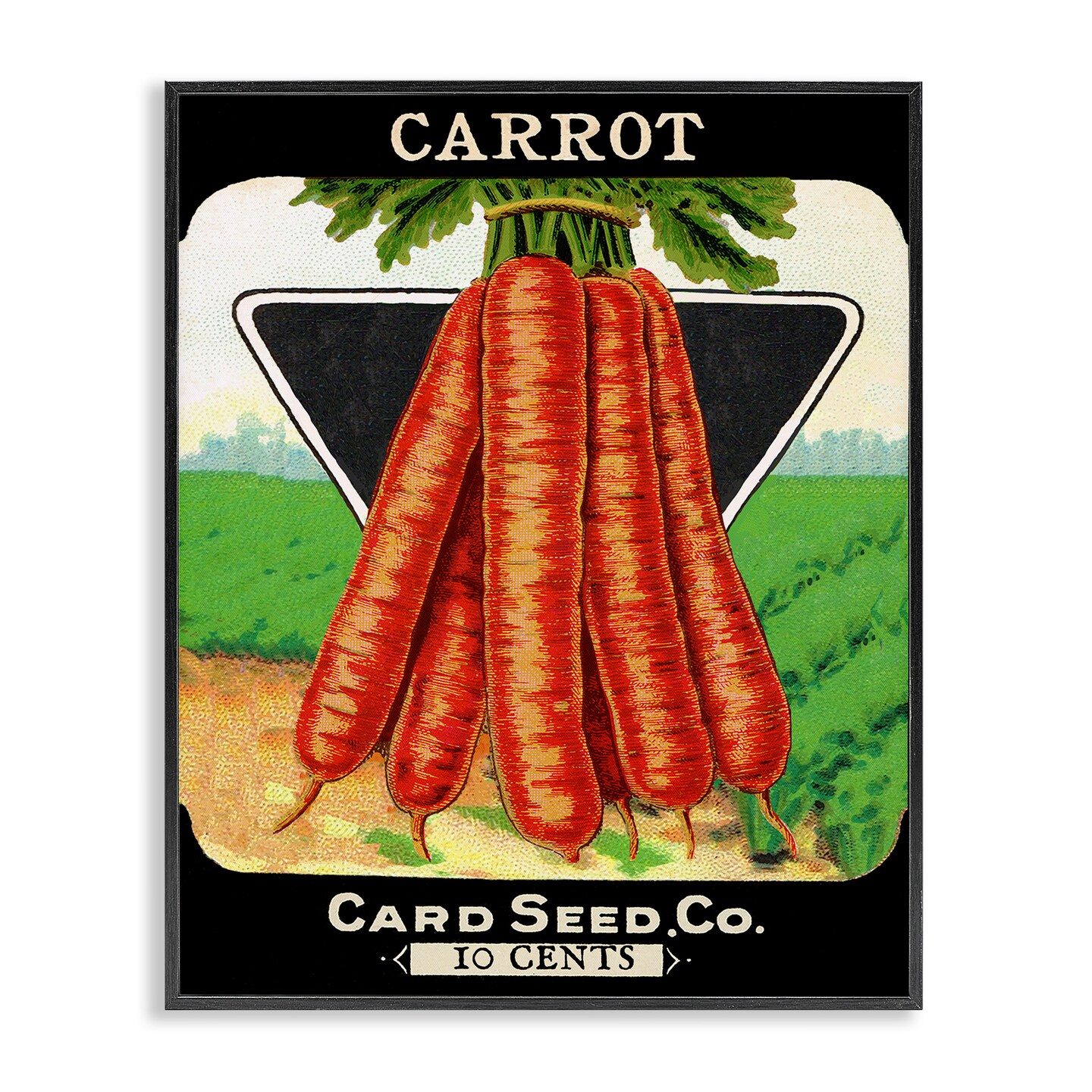 Stupell Industries Vintage Gardening Carrots Framed Giclee Design by Lil' Rue