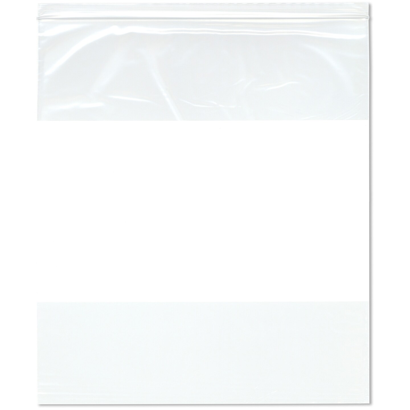 Plymor 14&#x22; x 16&#x22; (Pack of 100), 2 Mil White-Block Zipper Reclosable Plastic Bags
