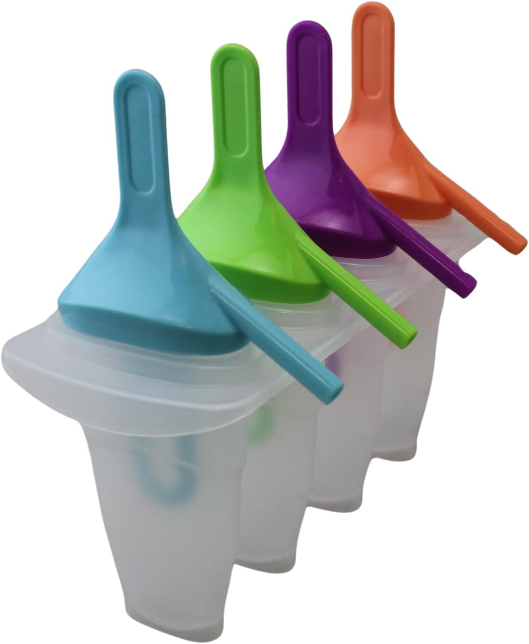 Reusable Ice Lolly Popsicle Maker with Straw – BPA-Free DIY Frozen Treat Molds, No-Spill Drip Guard, Quick Freeze & Dishwasher Safe (Mixed Colors)