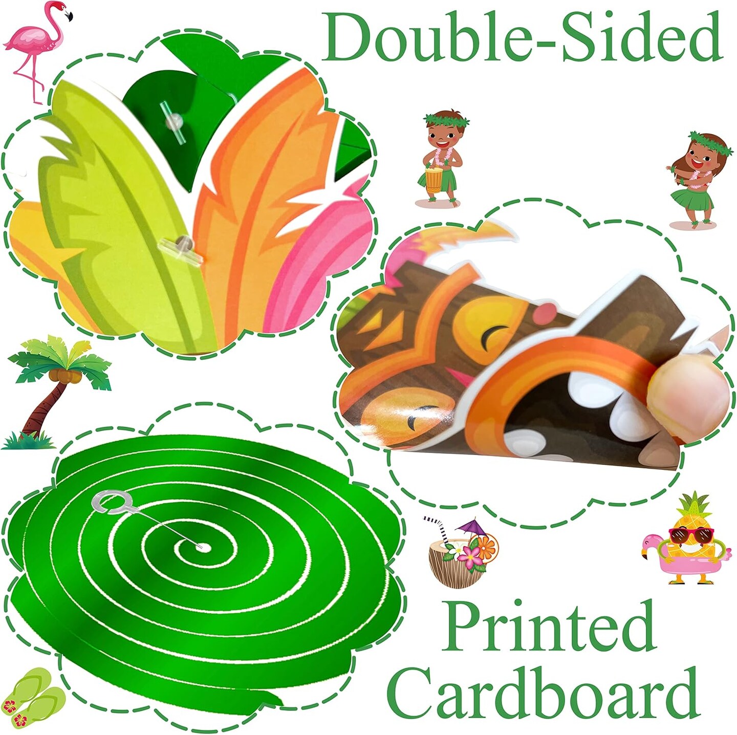 Hawaii Party Hanging Swirls for Luau Party Decorations Hawaiian Party Decorations Tiki Party Decorations Aloha Birthday Party Decorations Pool Party Decorations