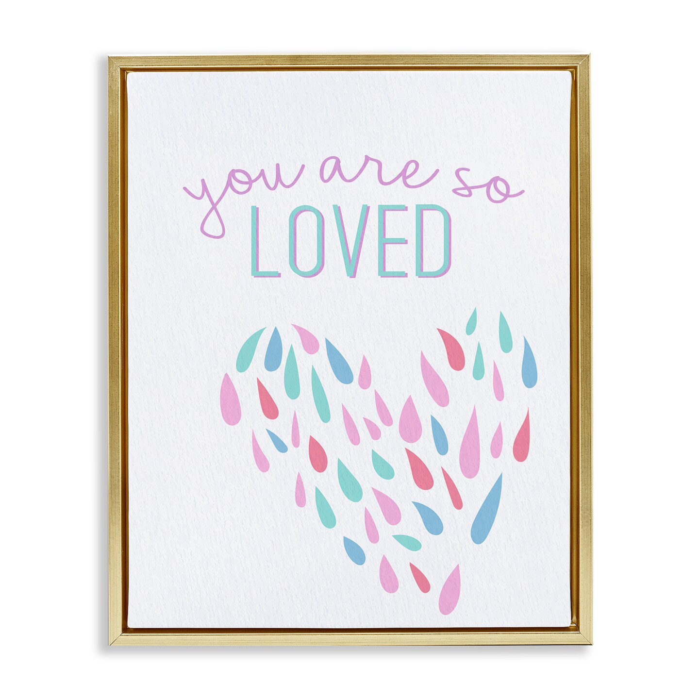 Stupell Industries So Loved Abstract Heart Floating Frame Design by Kim ...