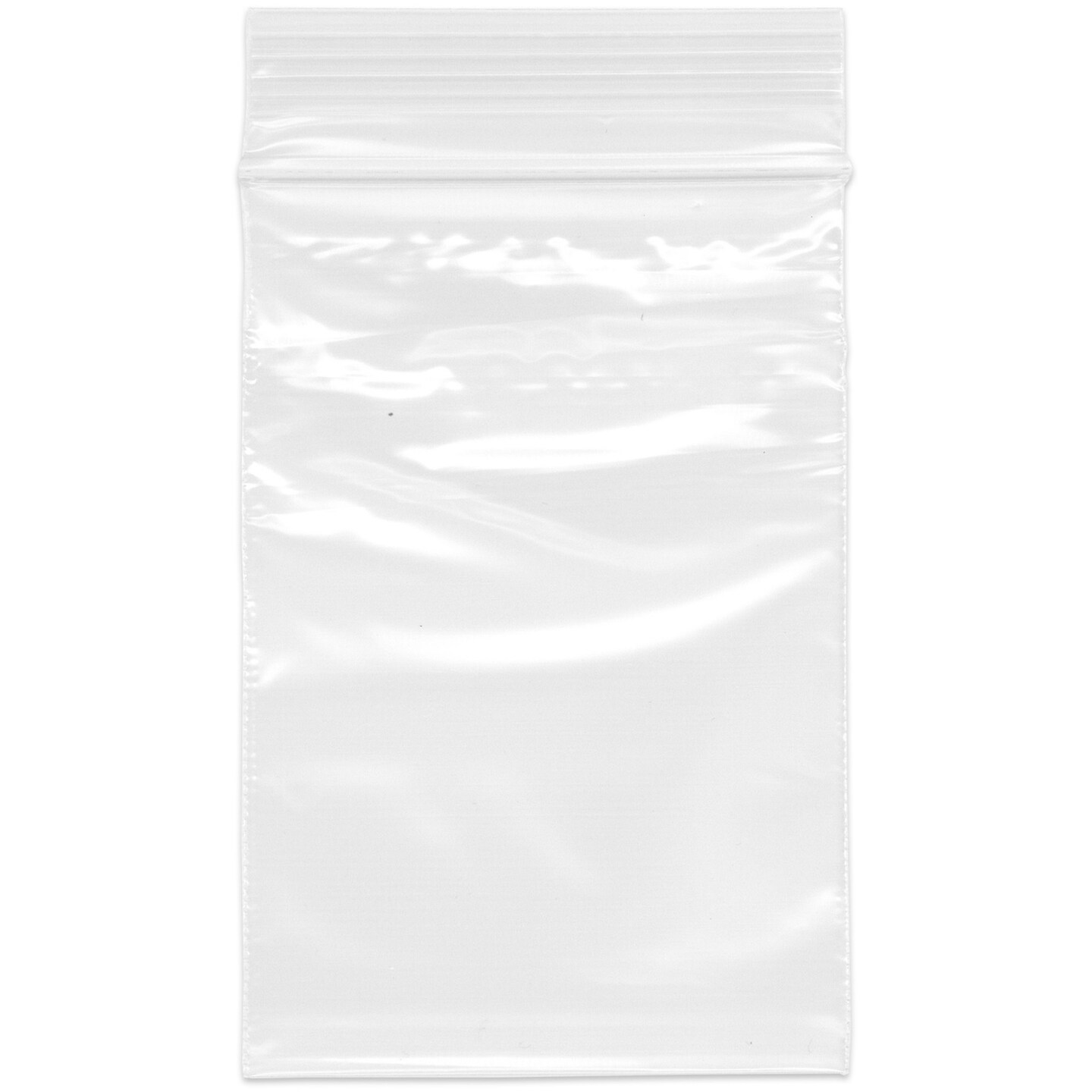 Plymor 3&#x22; x 4.5&#x22;, 2 Mil Zipper Reclosable Plastic Bags
