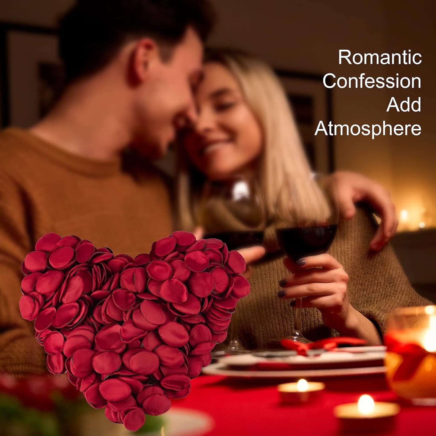 400 PCS Silk Rose Petals Burgundy Red Flower Petals for Romantic Night, Weddings Aisle Centerpieces, Table, Party, Home Decoration, Romantic Night Decoration