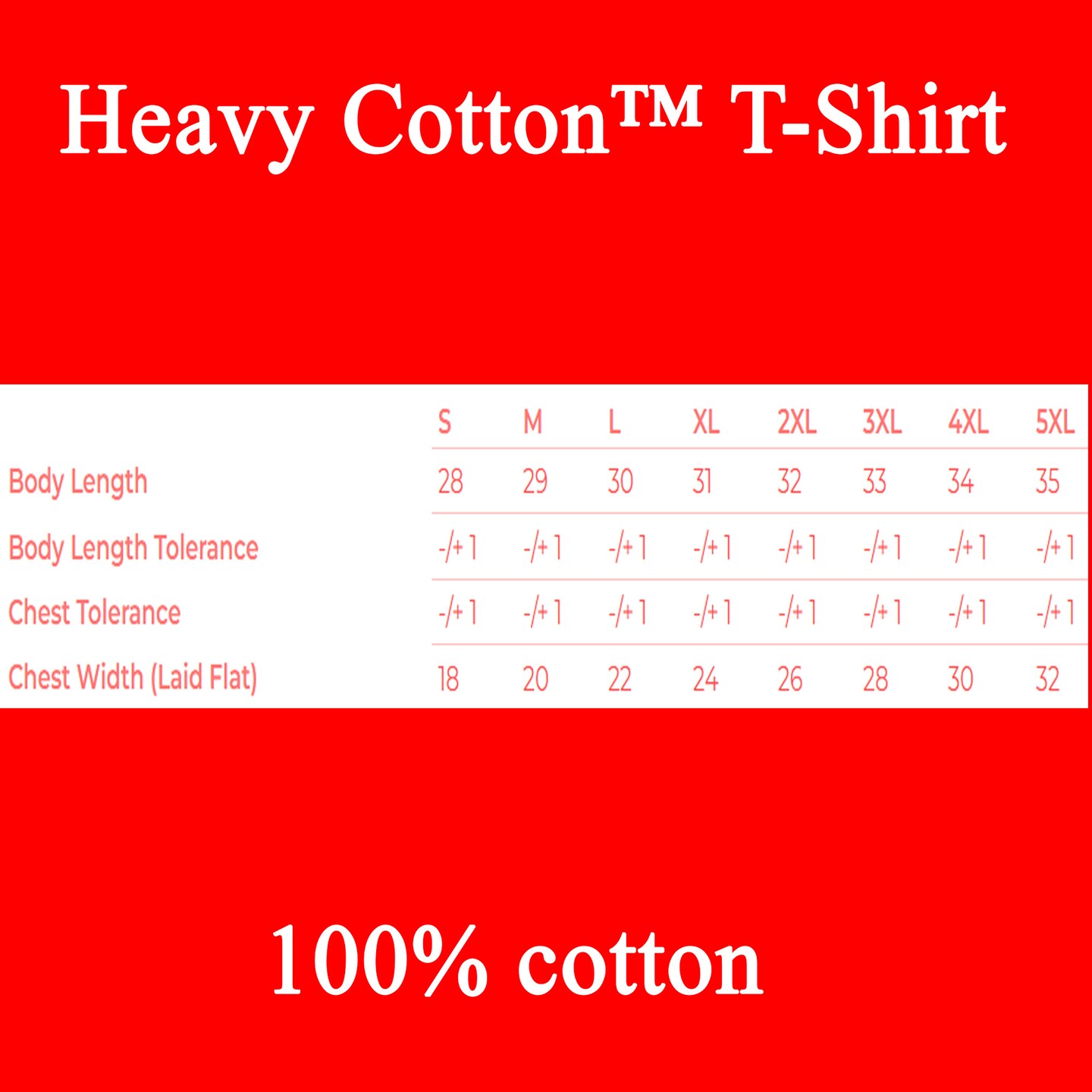 Gildan Unisex Heavy Cotton Red Craft Blank T-Shirt Bundle for Pack Fabric Printing Shirts