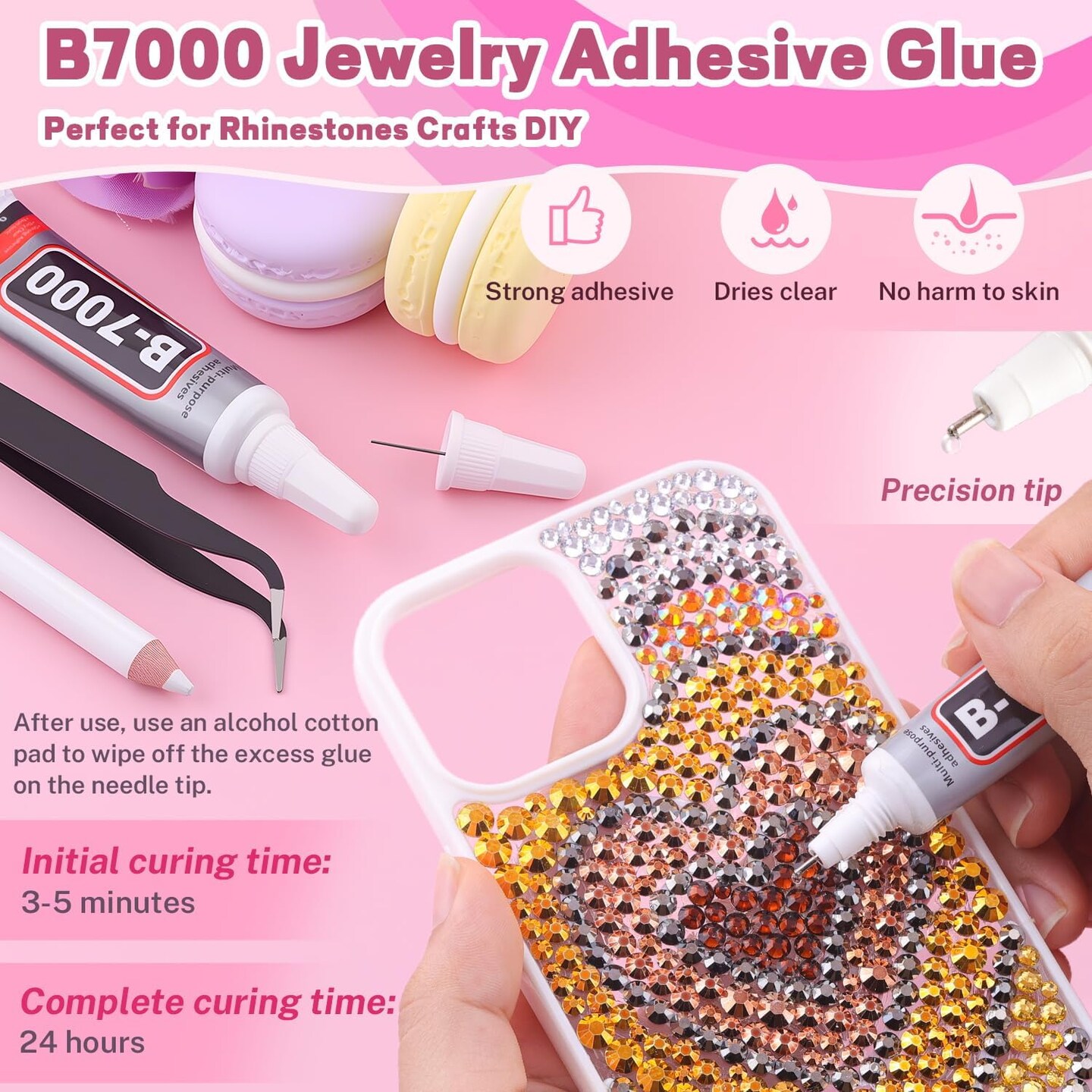 20,000 PCS Blue Resin Rhinestones for DIY Crafting – Bedazzler Kit with B7000 Jewelry Glue, Flatback Gems for Clothing, Shoes, Tumblers, Fabric, Nail Art, Assorted Sizes 3/4/5/6mm