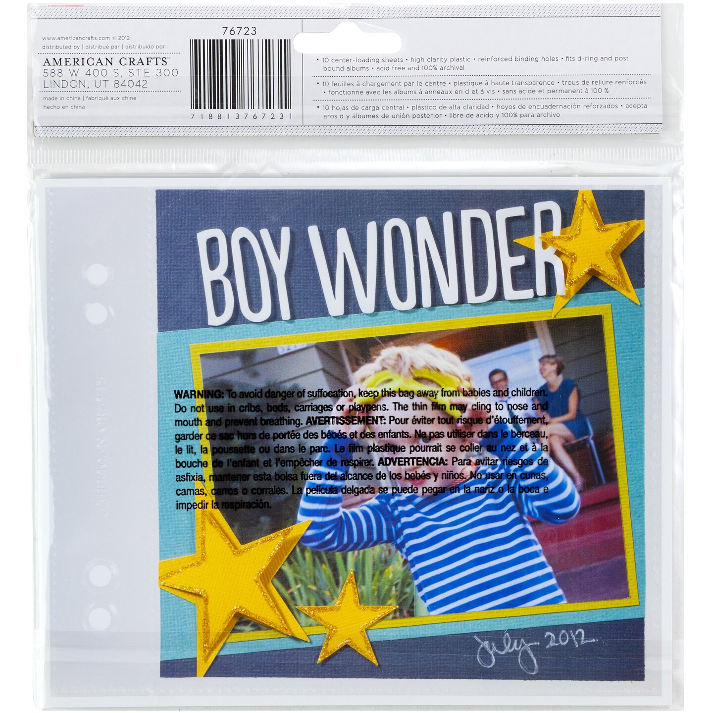 American Crafts Page Protectors Top-Loading 6"X6" 10/Pkg-(1) 6"X6" Pocket