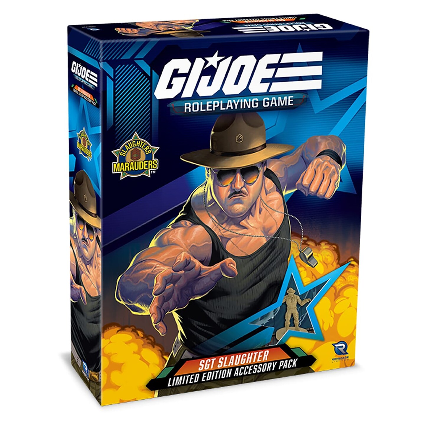G.I. JOE Roleplaying Game: Sgt Slaughter Limited Edition Accessory Pack - Set W/ Miniature, Sourcebooks, Tokens & More