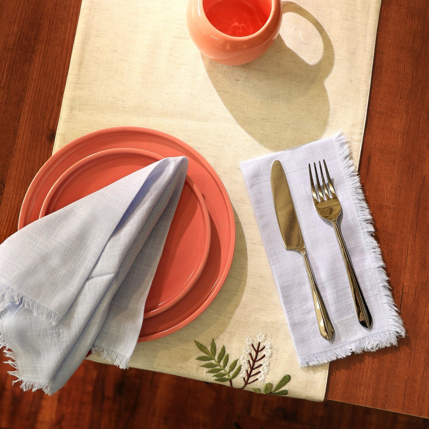 Premium 100% Cotton Napkin Cloth – Set of 4 Reusable, Soft & Durable Napkin Cloth for Dining Table & Special Occasions