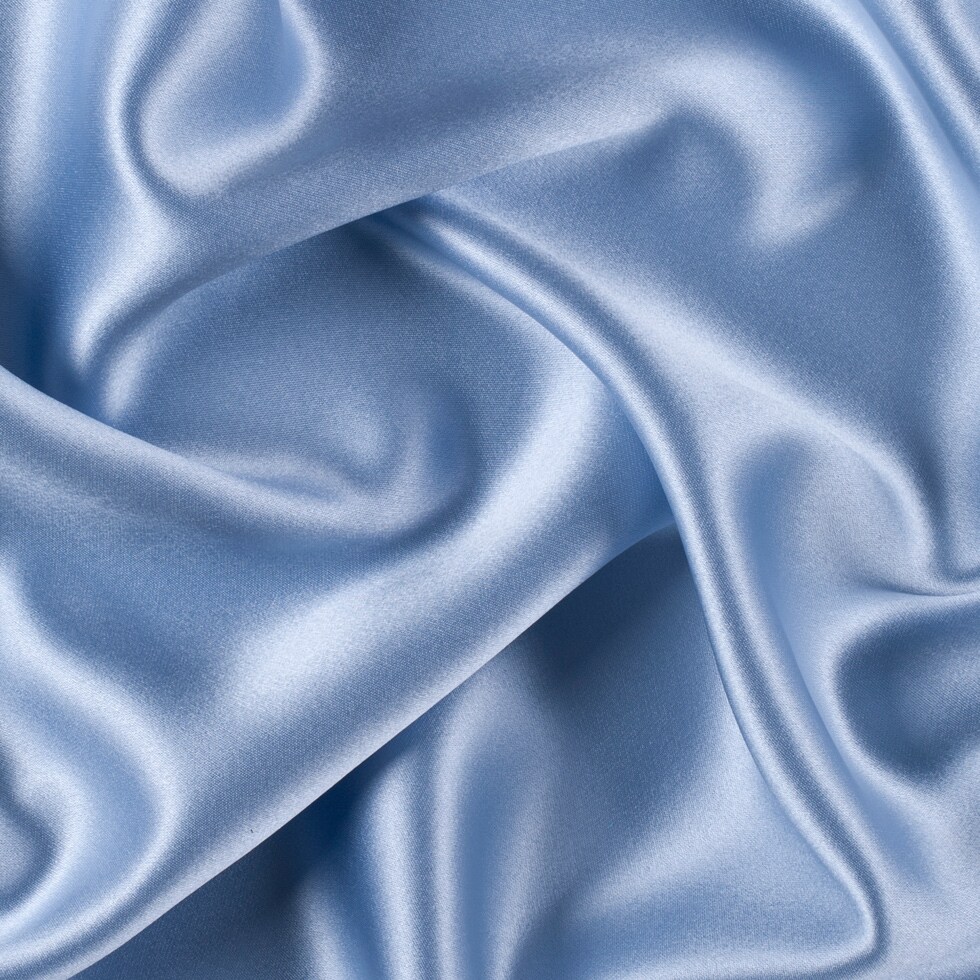 1 Yard Baby Blue Silk Crepe Back Satin Smooth Solid Luxury Apparel Fabric 44 inch Width