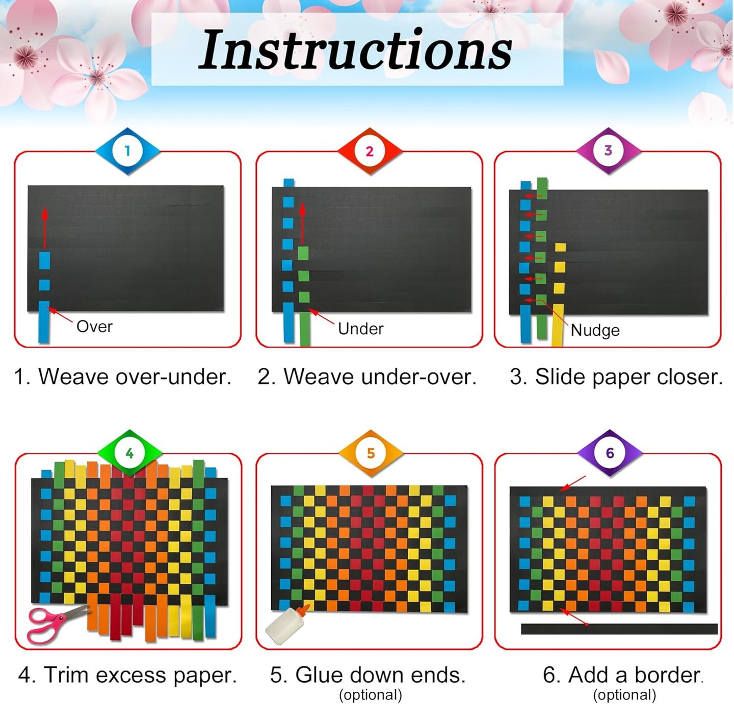 DIY Placemats with &#xBE;-inch Paper Strips and 9x14-inch Mats