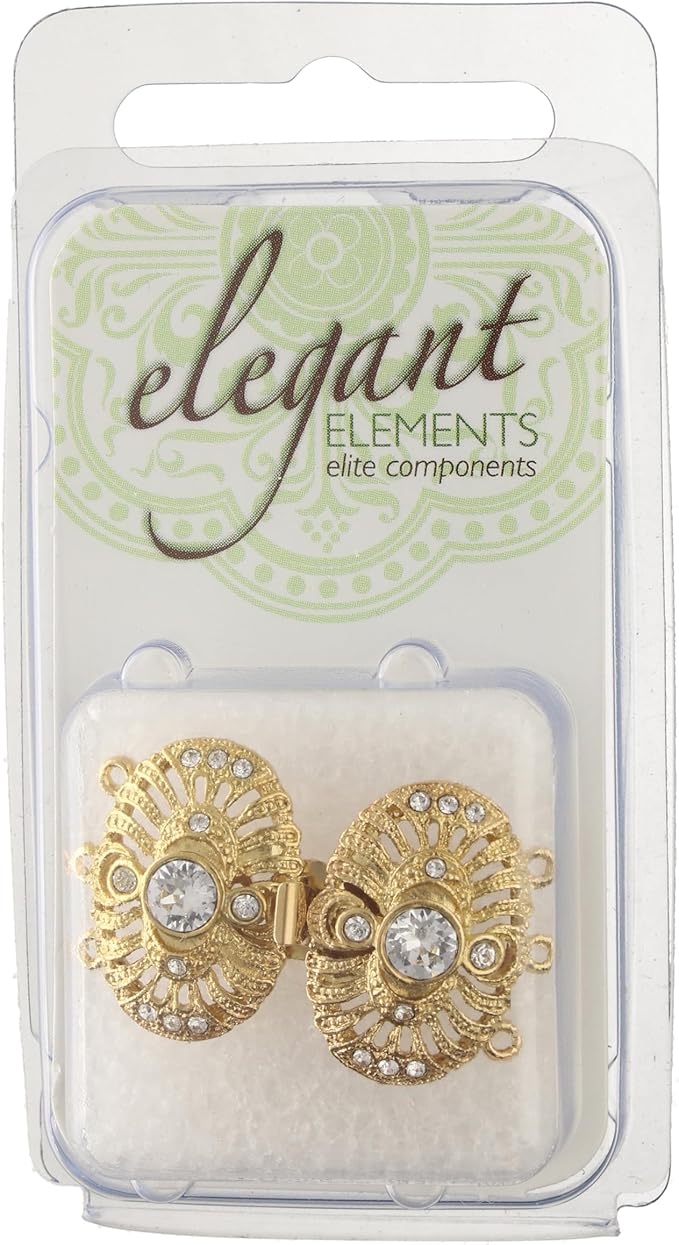The Beadsmith Push Pull Slide Clasp – Elegant Elements – Strand Designs – Component to Finish or Connect Bracelets, Necklaces and DIY Handmade Jewelry