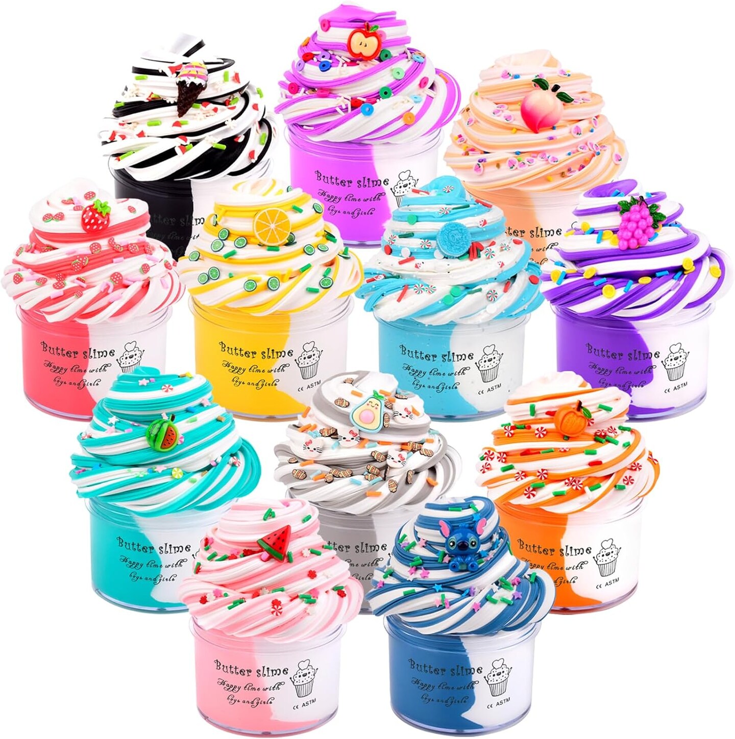 12 Pack Butter Slime Kit for Kids