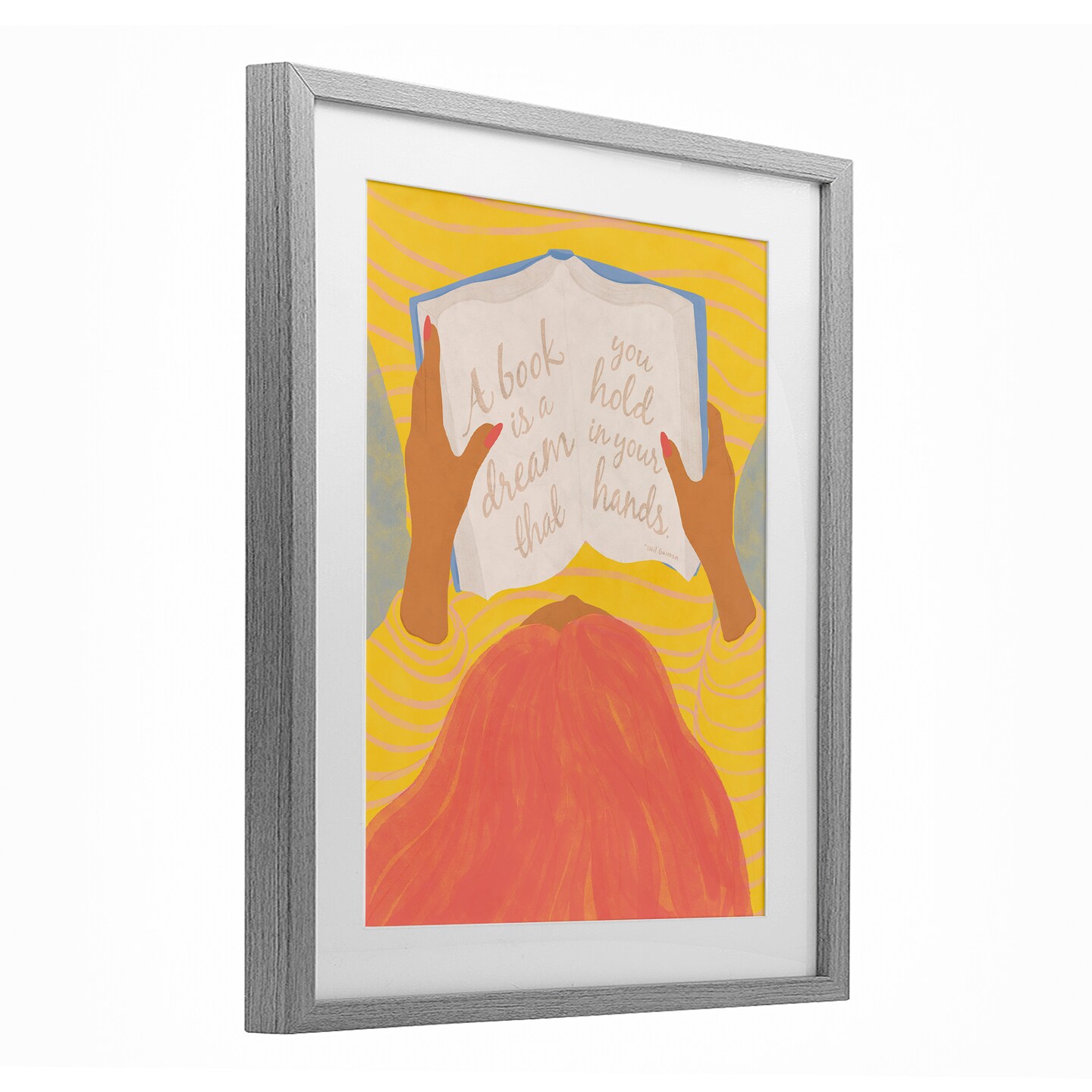 Stupell Industries A Book Is A Dream Framed Print Under Glass, design by Kristina Hultkrantz