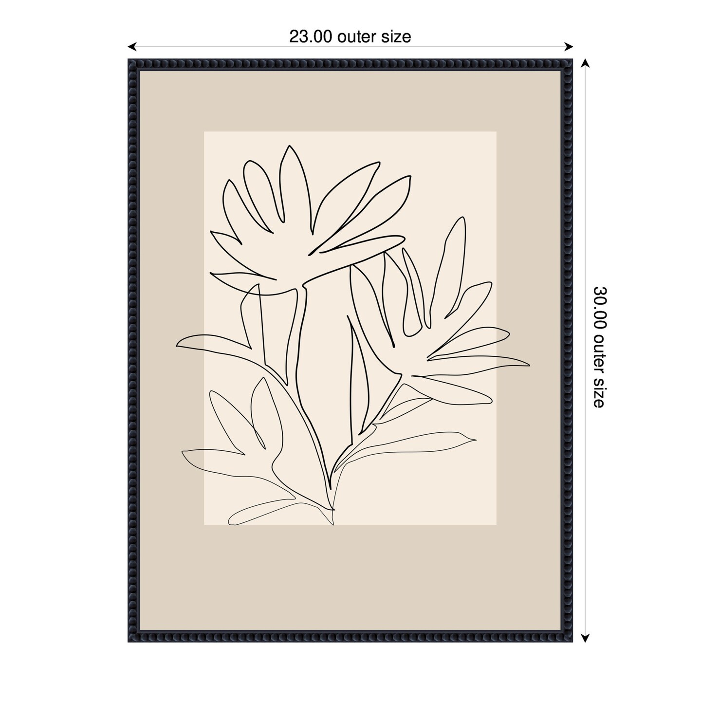 Line art 4 by Elena Ristova Framed Canvas Wall Art