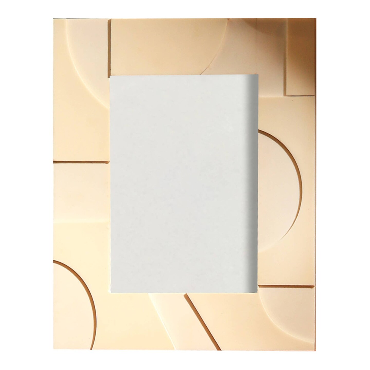 Ivory Resin 3D Cut Inlay Picture Frame &#x2013;  4&#x22; x 6&#x22; Photo Size