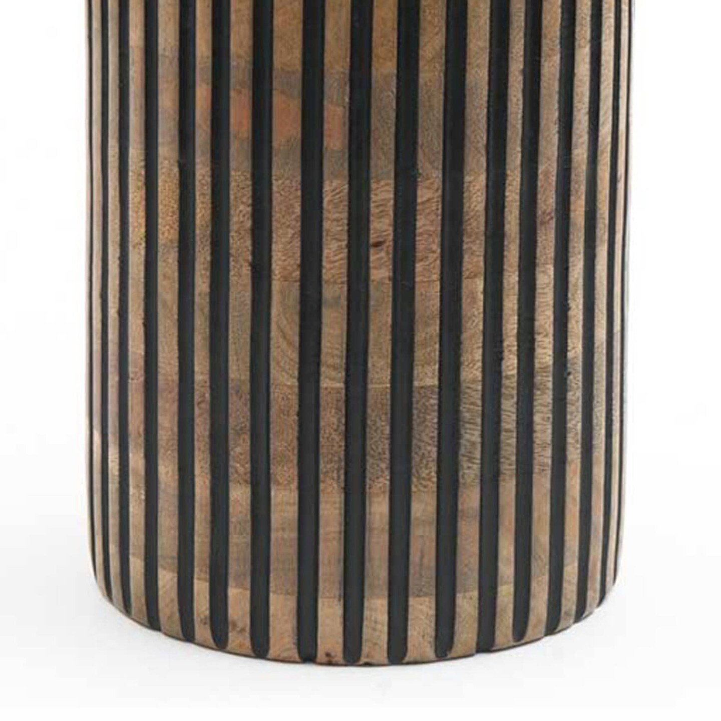 Decorative Handcrafted Wood Vase - 7.5&#x22; x 15.5&#x22;