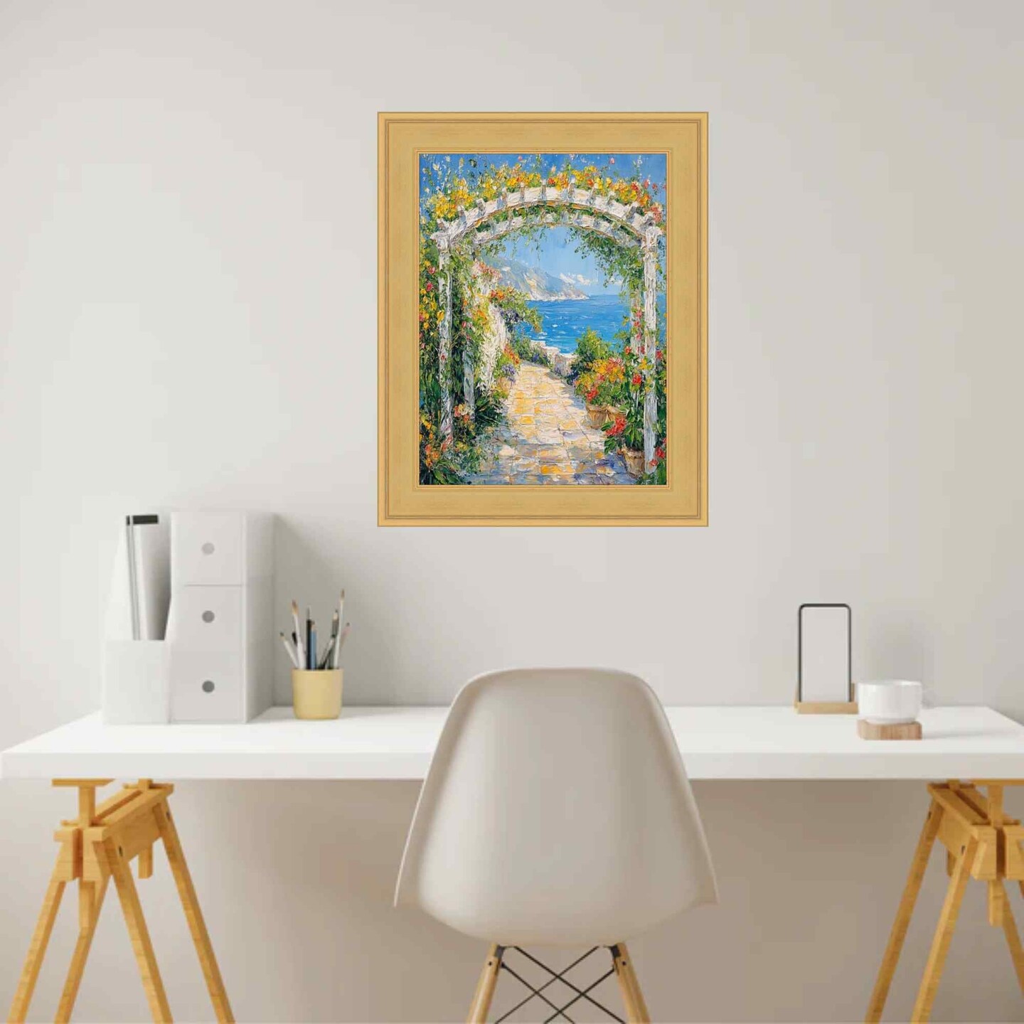Contemporary Gold Leaf Flat Picture Frame 20x28 frame