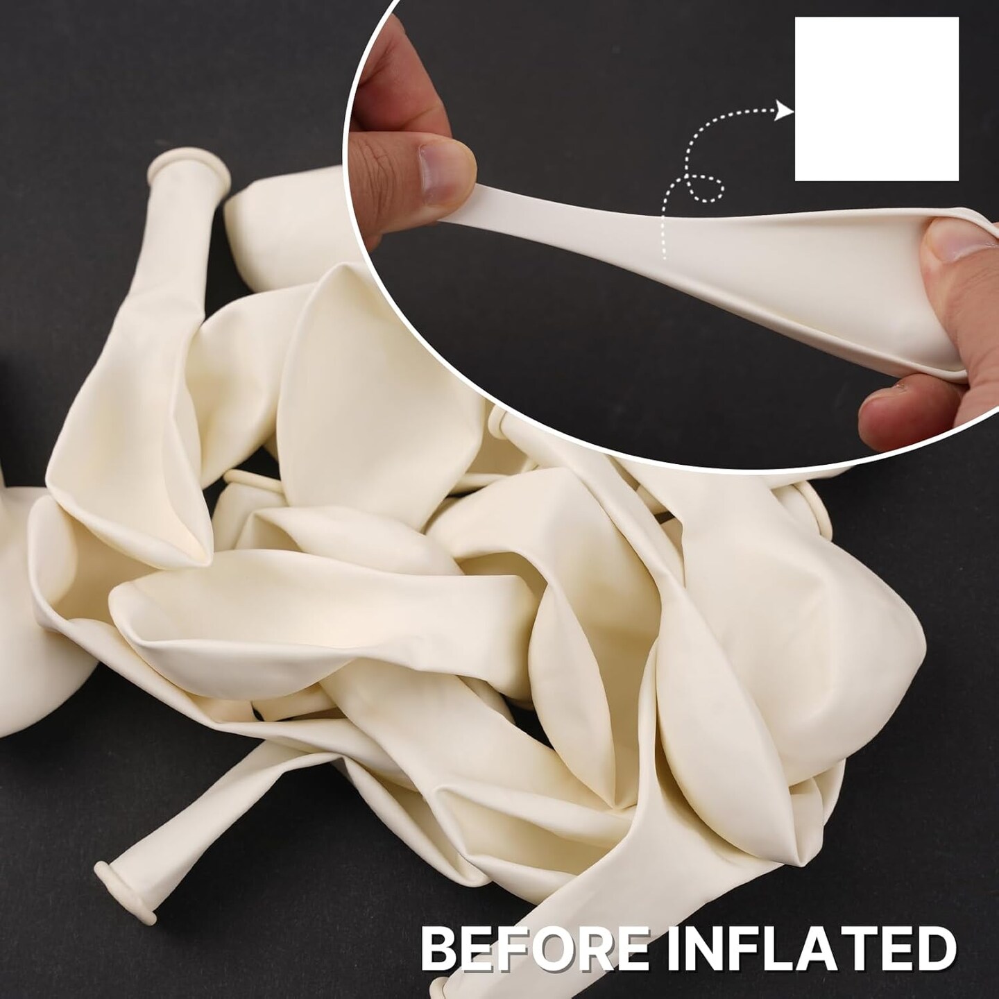 White Latex Balloons 123pcs Assorted Sizes Balloon Garland Kit