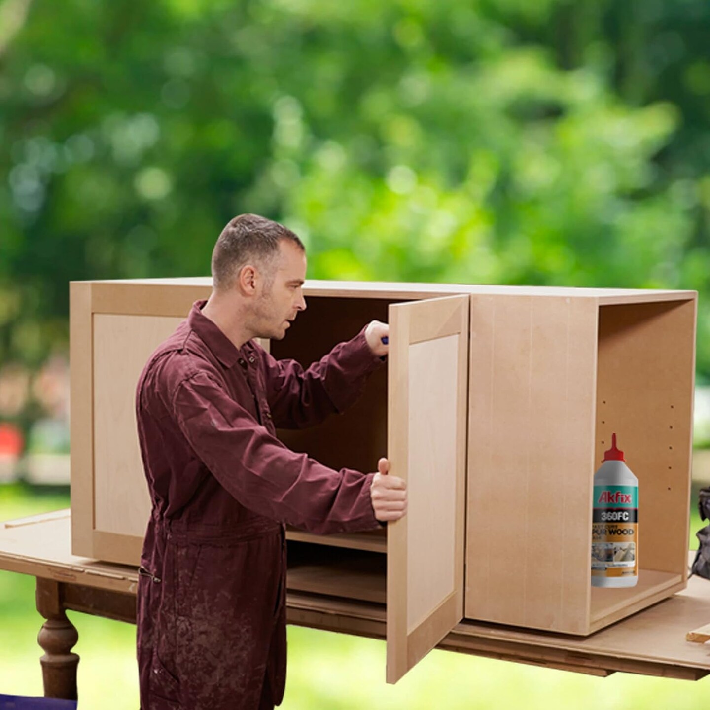 Fast Drying Wood Glue (2x15.4 fl.oz)- High-Performance D4 Polyurethane Adhesive, Waterproof Marine Glue, Strong Adhesive for All Wood Types, Metal, Concrete, Ceramic | 15.4 fl.oz. 2 Pack